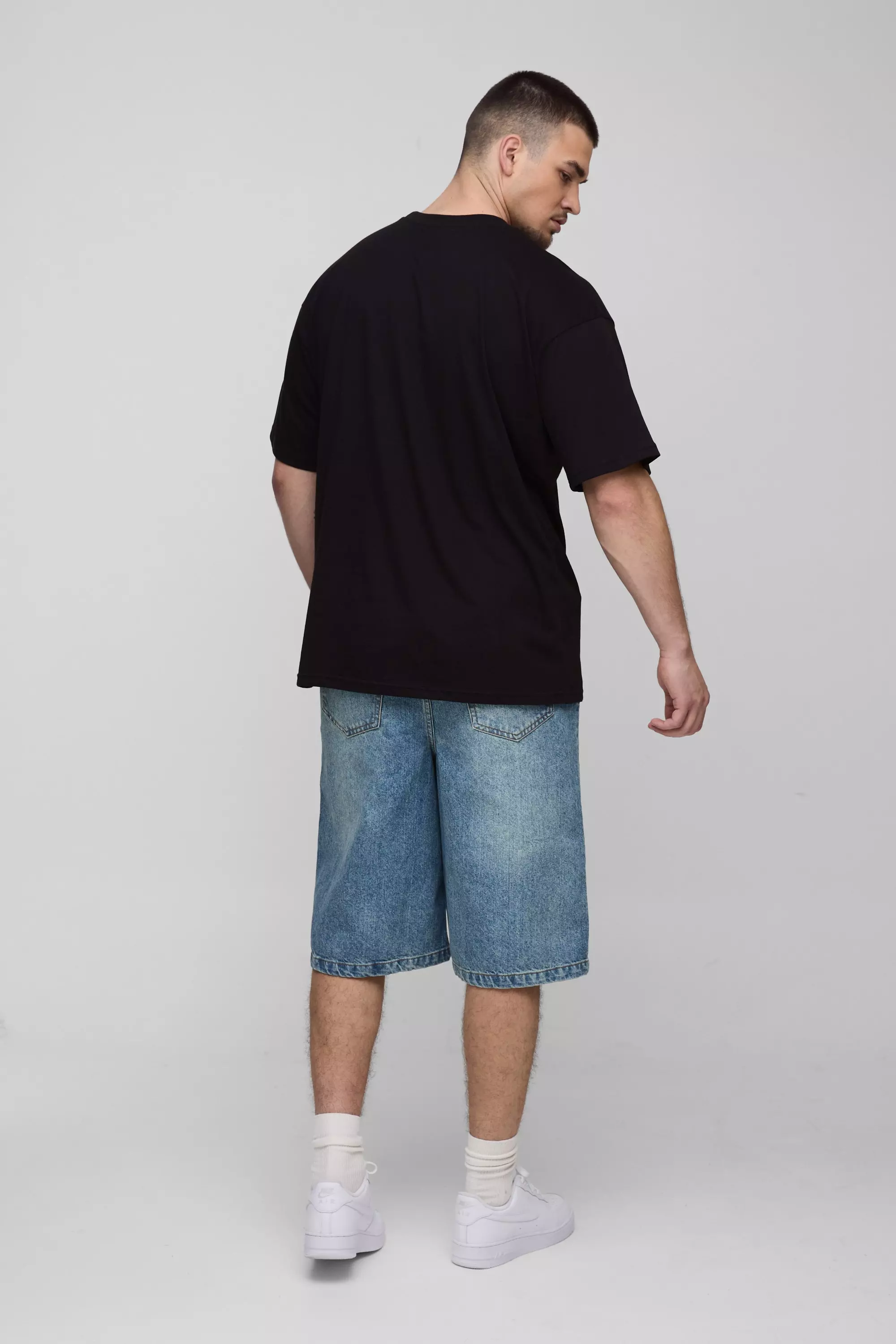 Black Tall Oversized Basic T-Shirt alternatieve afbeelding