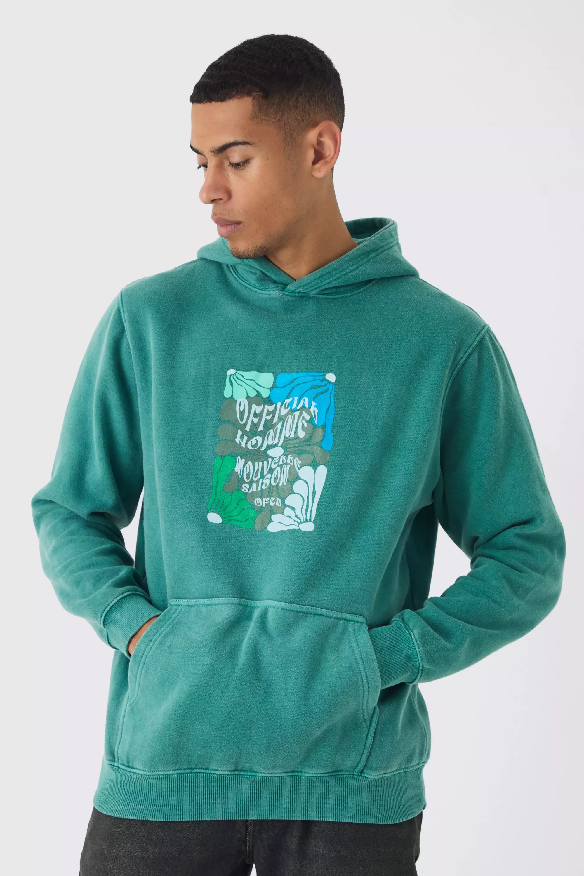 Graphic Hoodie, Green, Turquoise, Oblong Bubbles, Unisex Hoodie, Man, Woman, Art Style Hoodie, Art Wear, selling Festival Clothing, Unisex Clothing