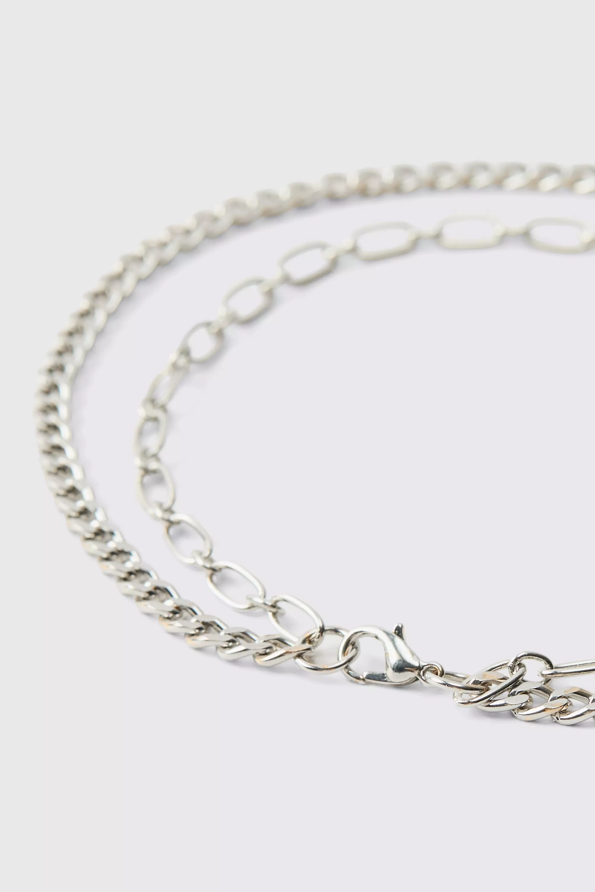 Collana A Più Fili Con Lucchetto, Silver immagine alternativa