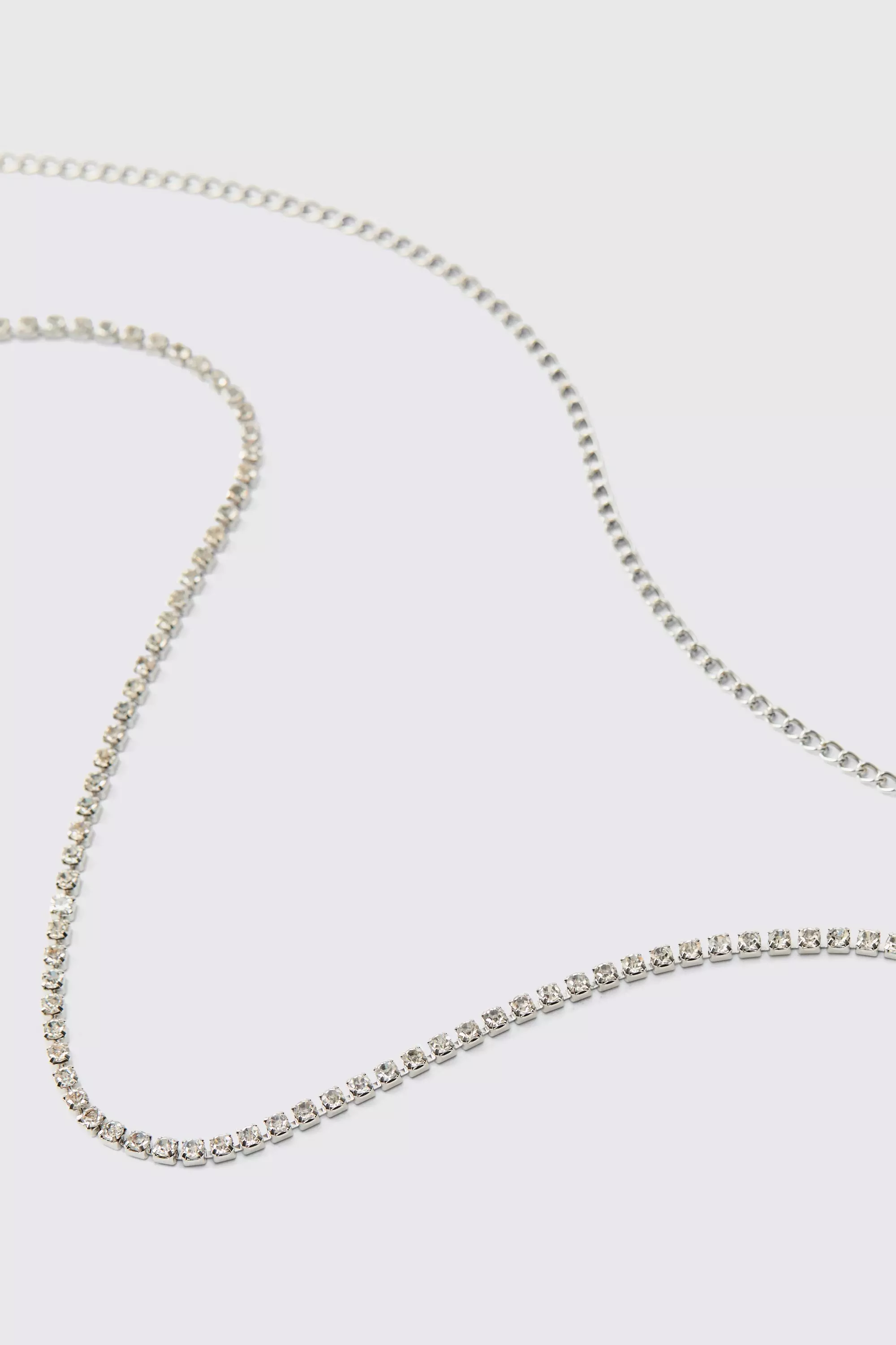 Collier superposé à chaînes croisées, Silver autre image