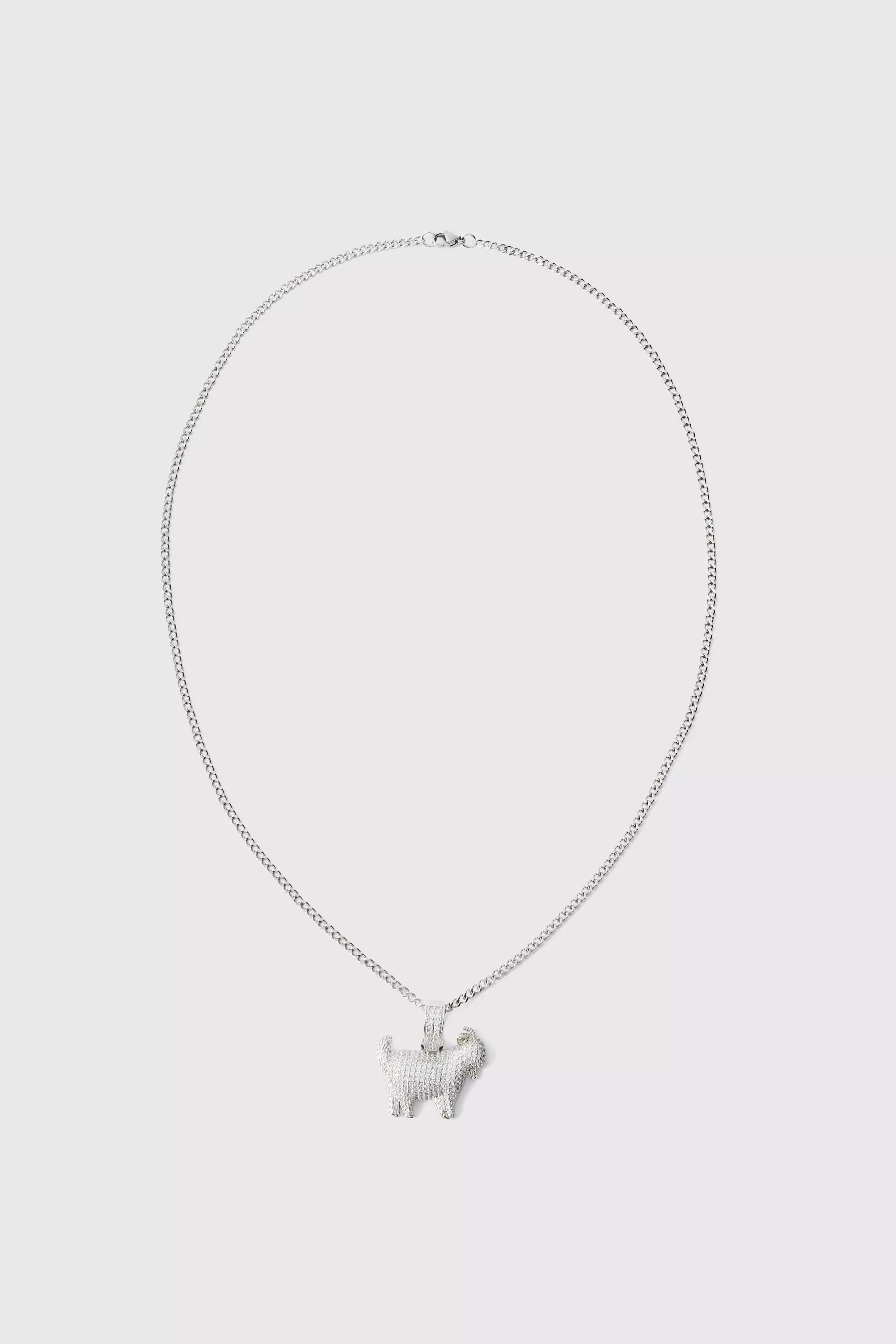 Iced Out Goat Necklace boohooMAN