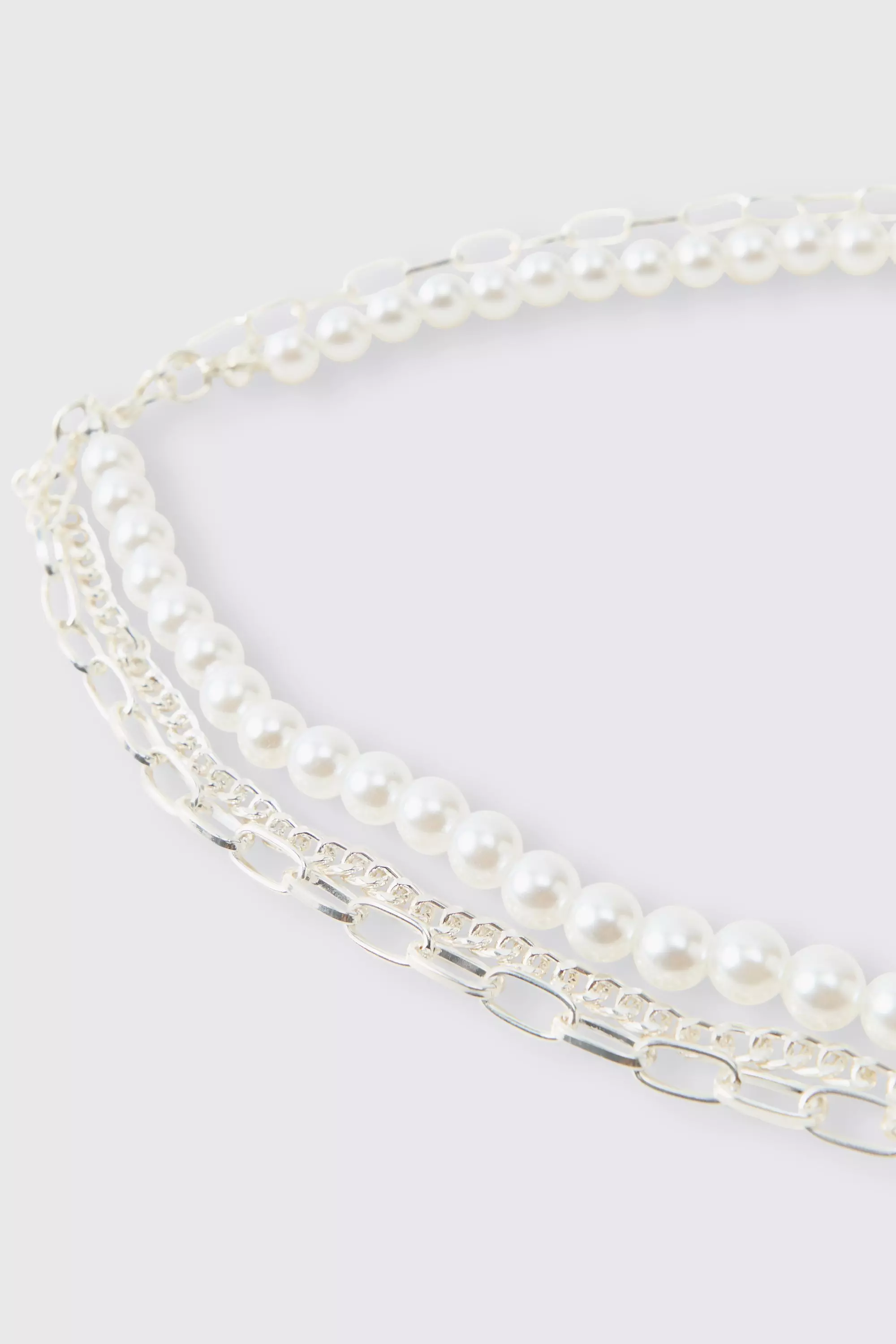 Silver Layered Detailed Cross Necklace alternative image