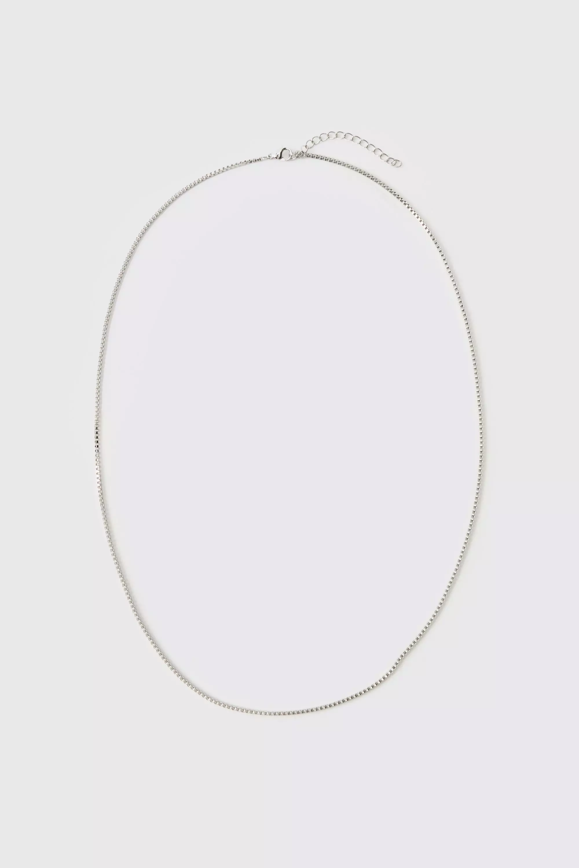 Silver Silver Square Chain Necklace