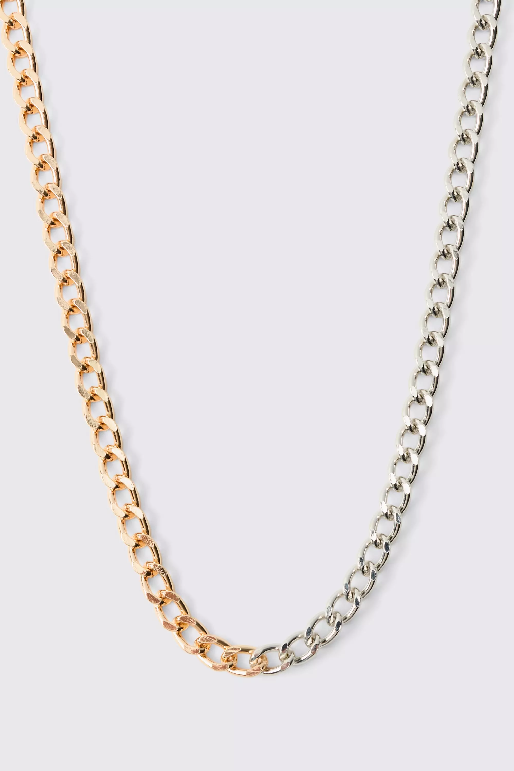 Collana A Catena Effetto Patchwork, Silver immagine alternativa