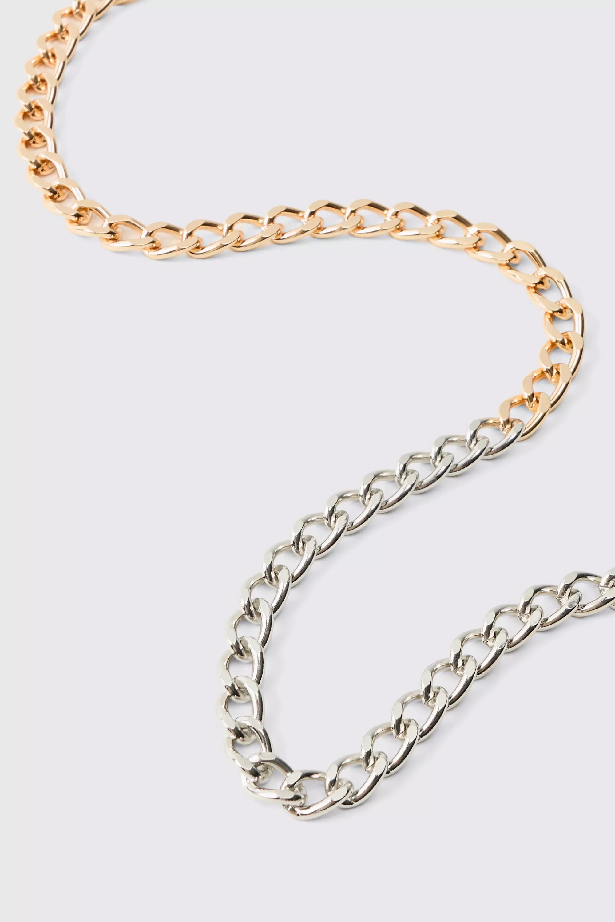 Collana A Catena Effetto Patchwork, Silver immagine alternativa