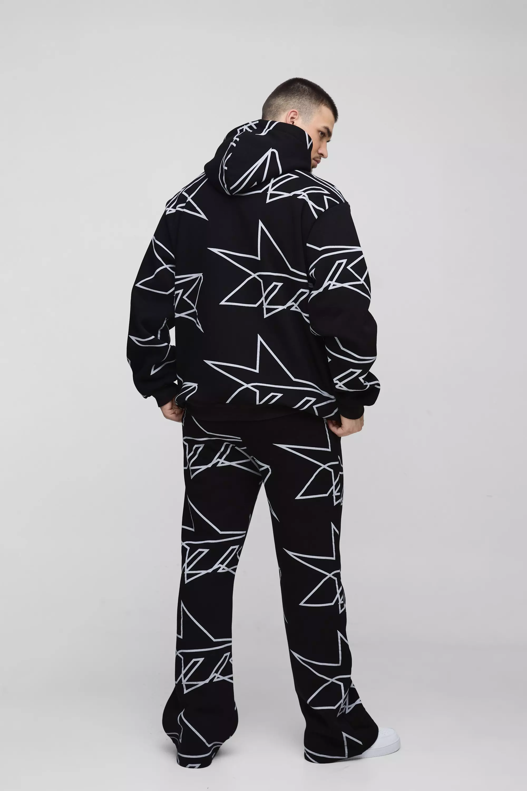 Boohooman all over print tracksuit deals