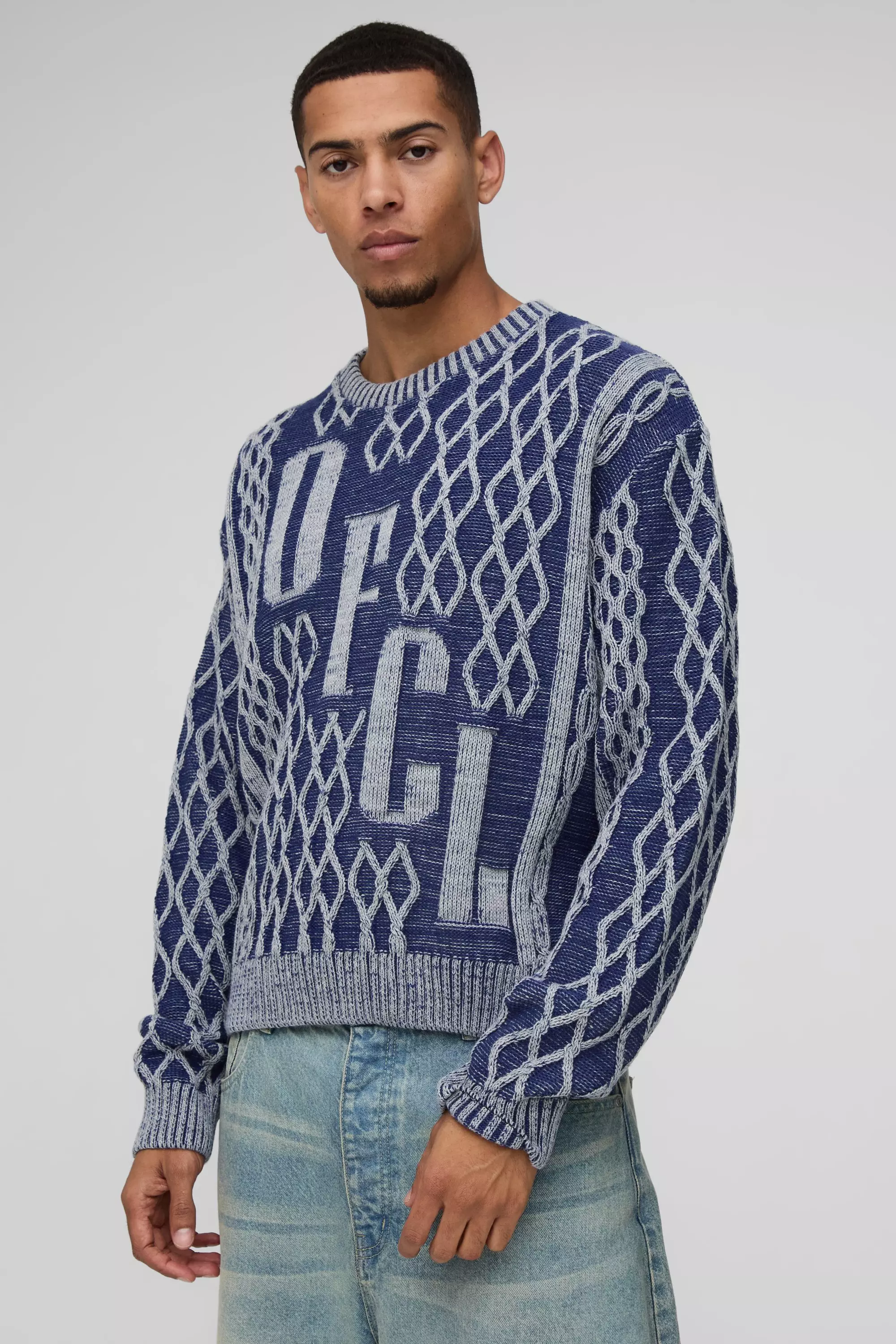 Muscle-Fit Official Kontrast-Strickpullover, Blue alternatives Bild