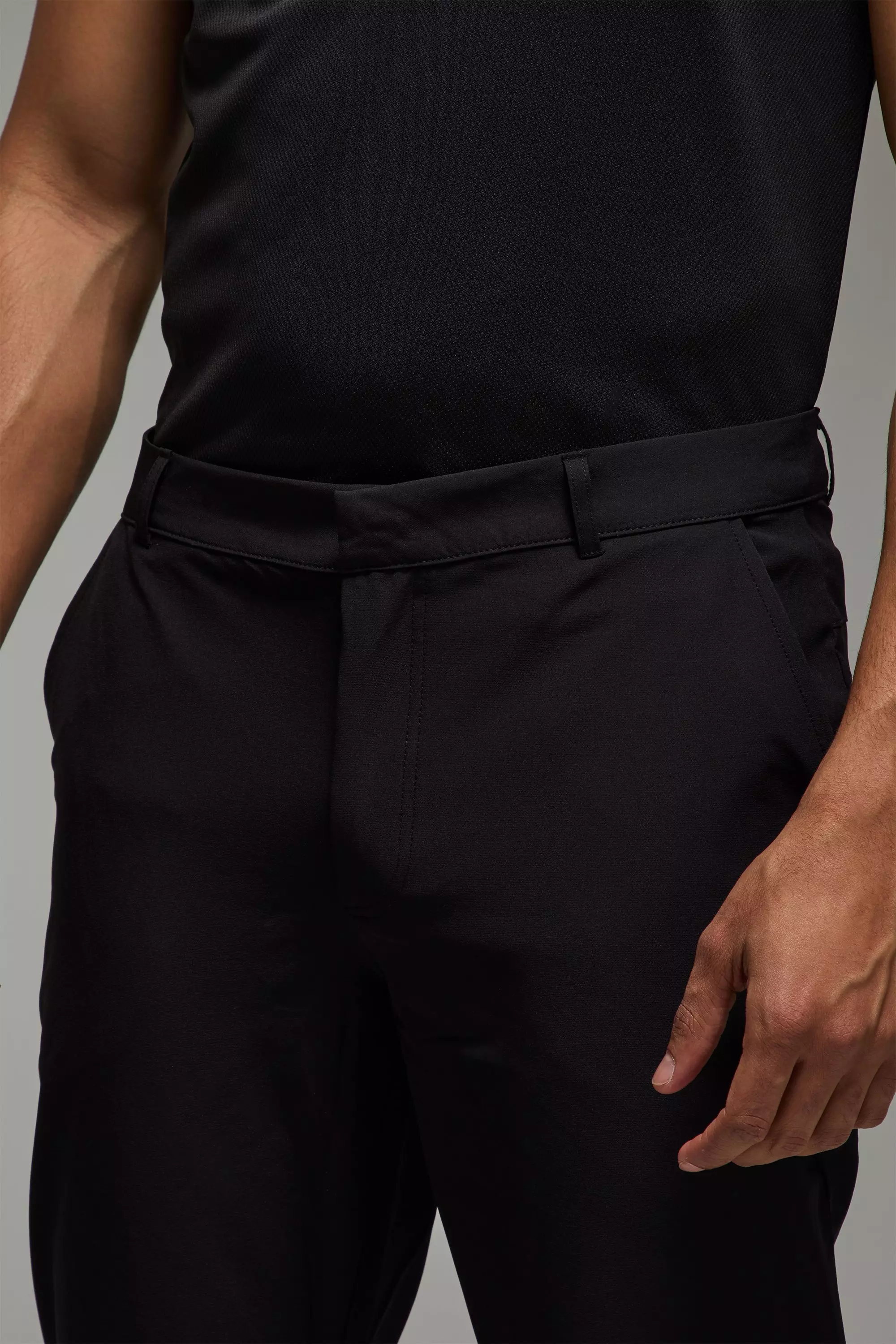 Black Man Sport Golf Stretch Woven Tapered Sweatpants alternative image