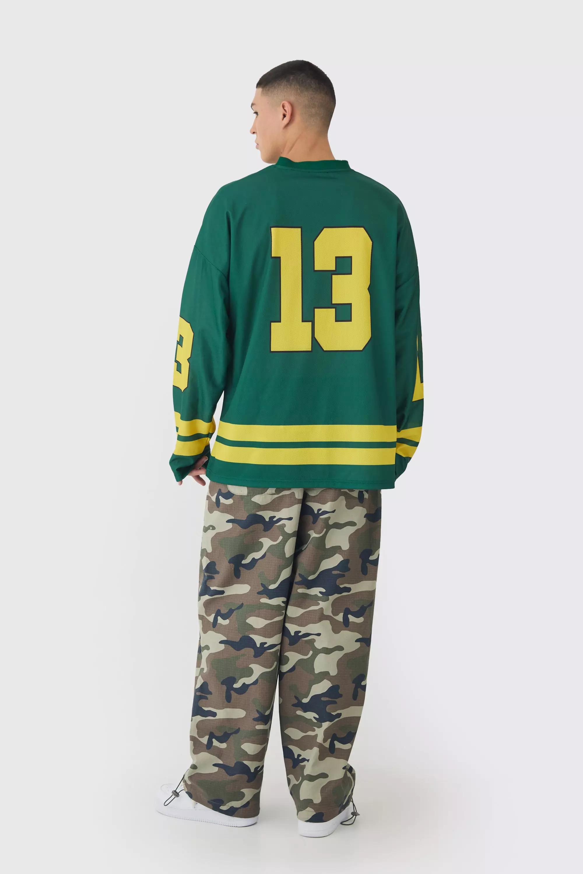 Maillot de hockey oversize en mesh, Forest autre image