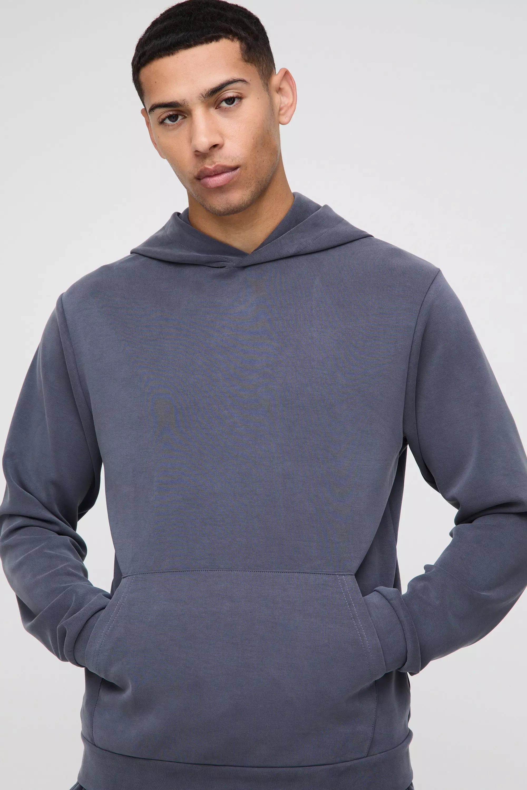 Slim Fit Soft Peached Hoodie boohooMAN UK