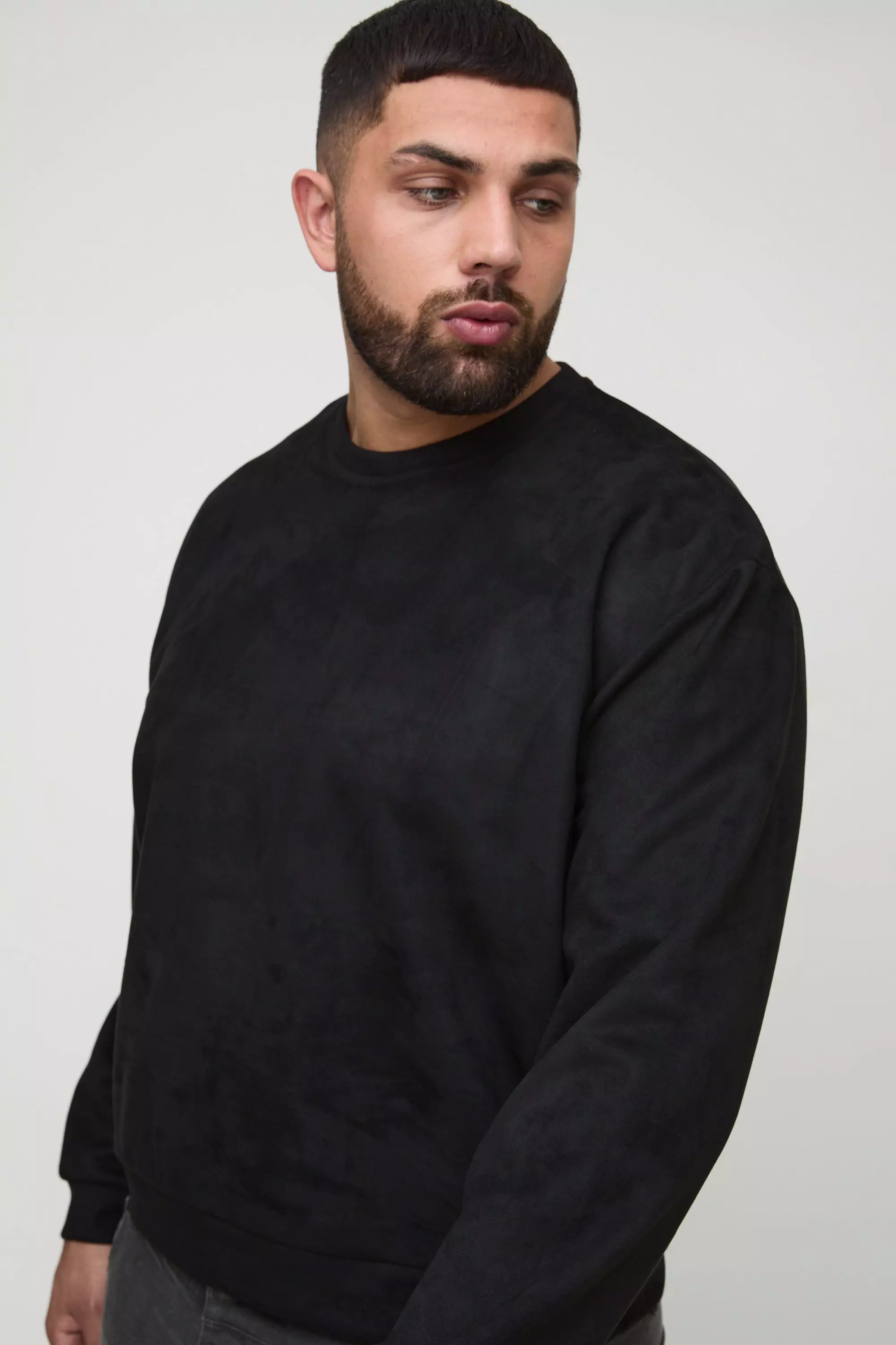 Suede sweatshirt on sale