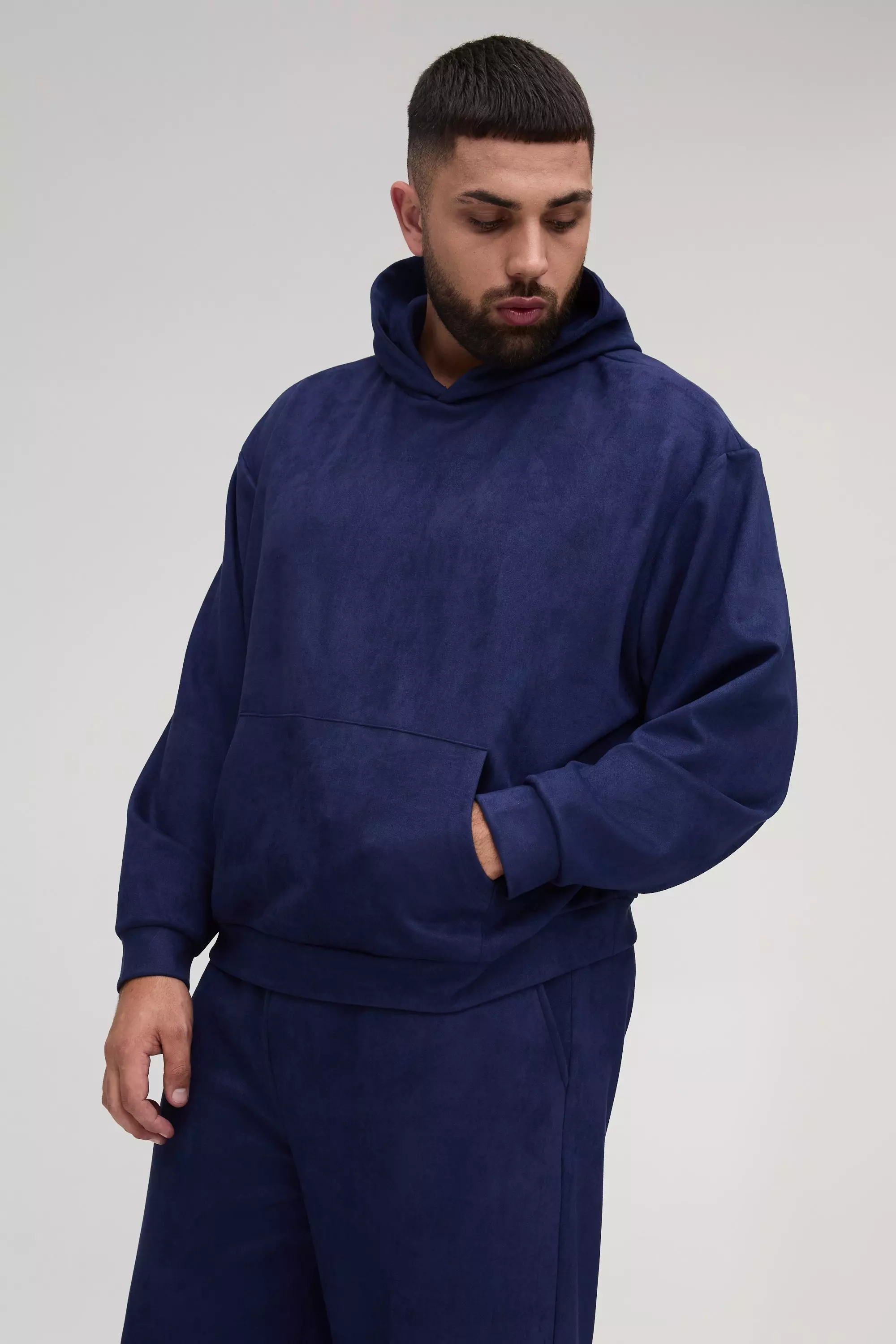 Grande taille - Survêtement oversize en synthétique, Navy autre image