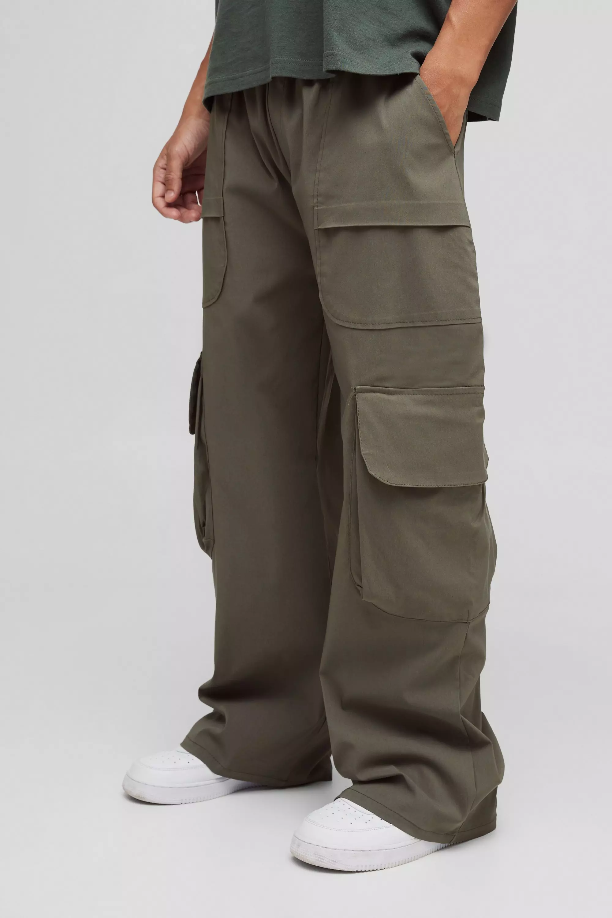 Khaki Parachute Bengaline Cargo Trousers alternative image