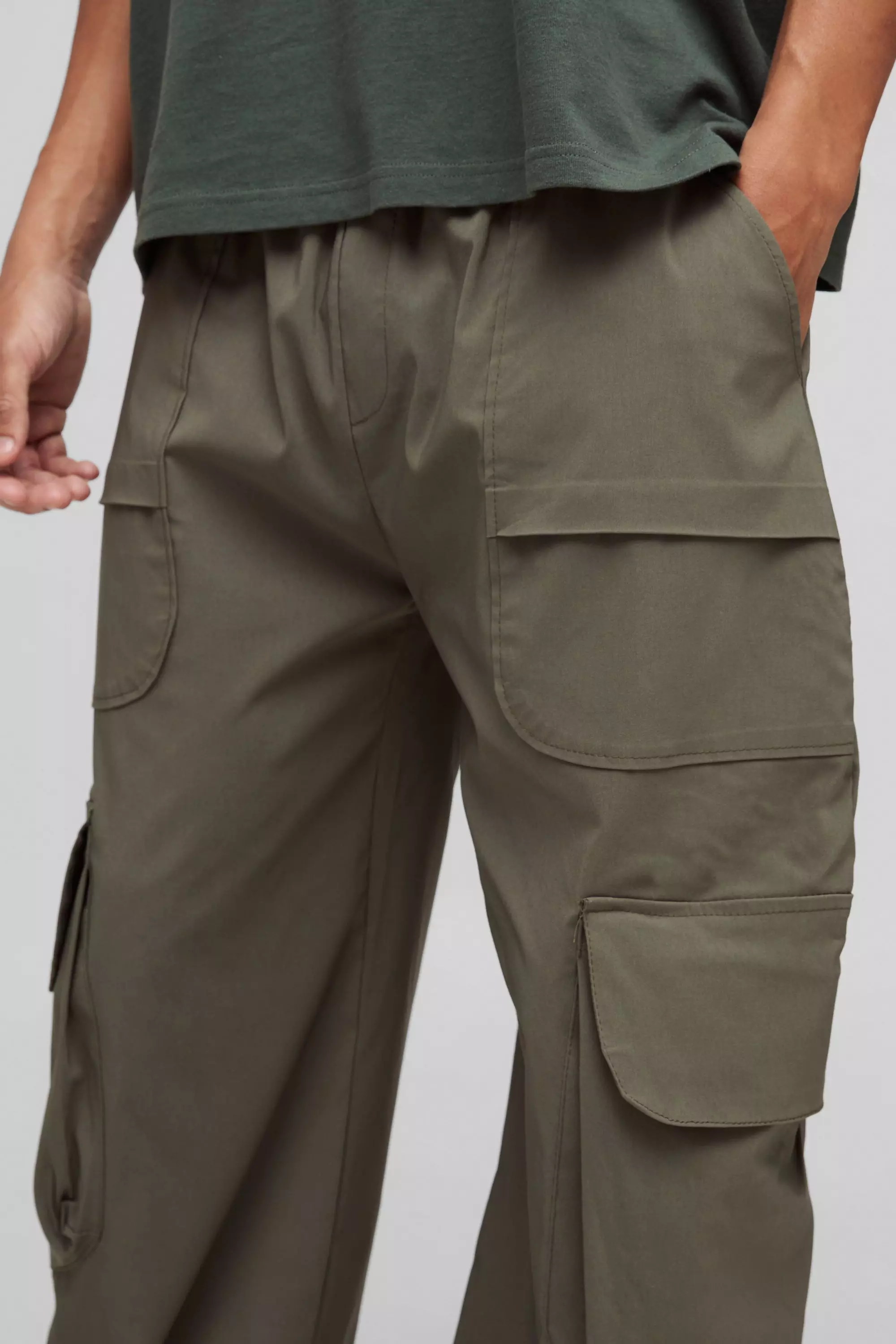 Khaki Parachute Bengaline Cargo Trousers alternative image