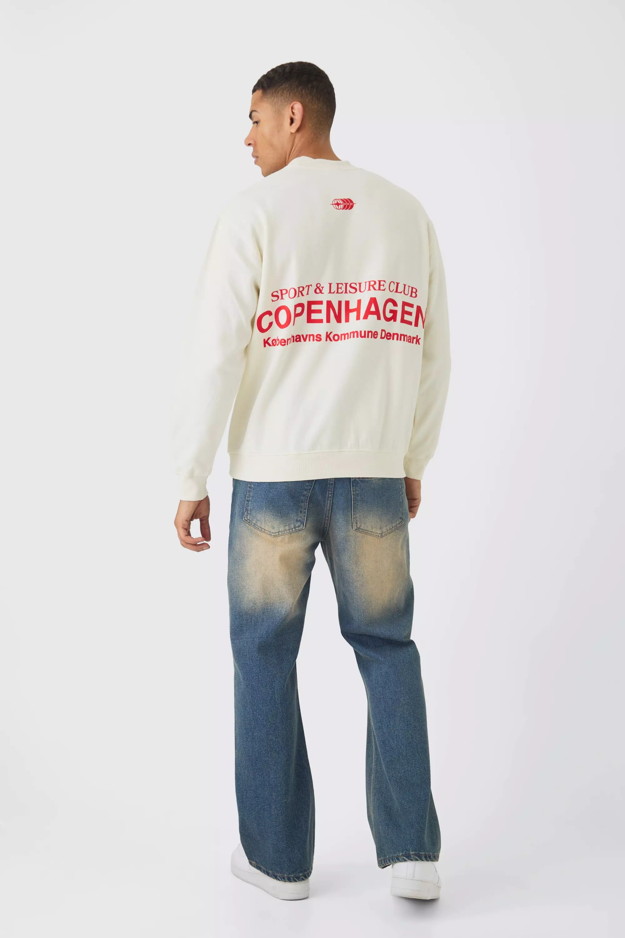 Sweat oversize à imprimé Copenhagen, Ecru autre image