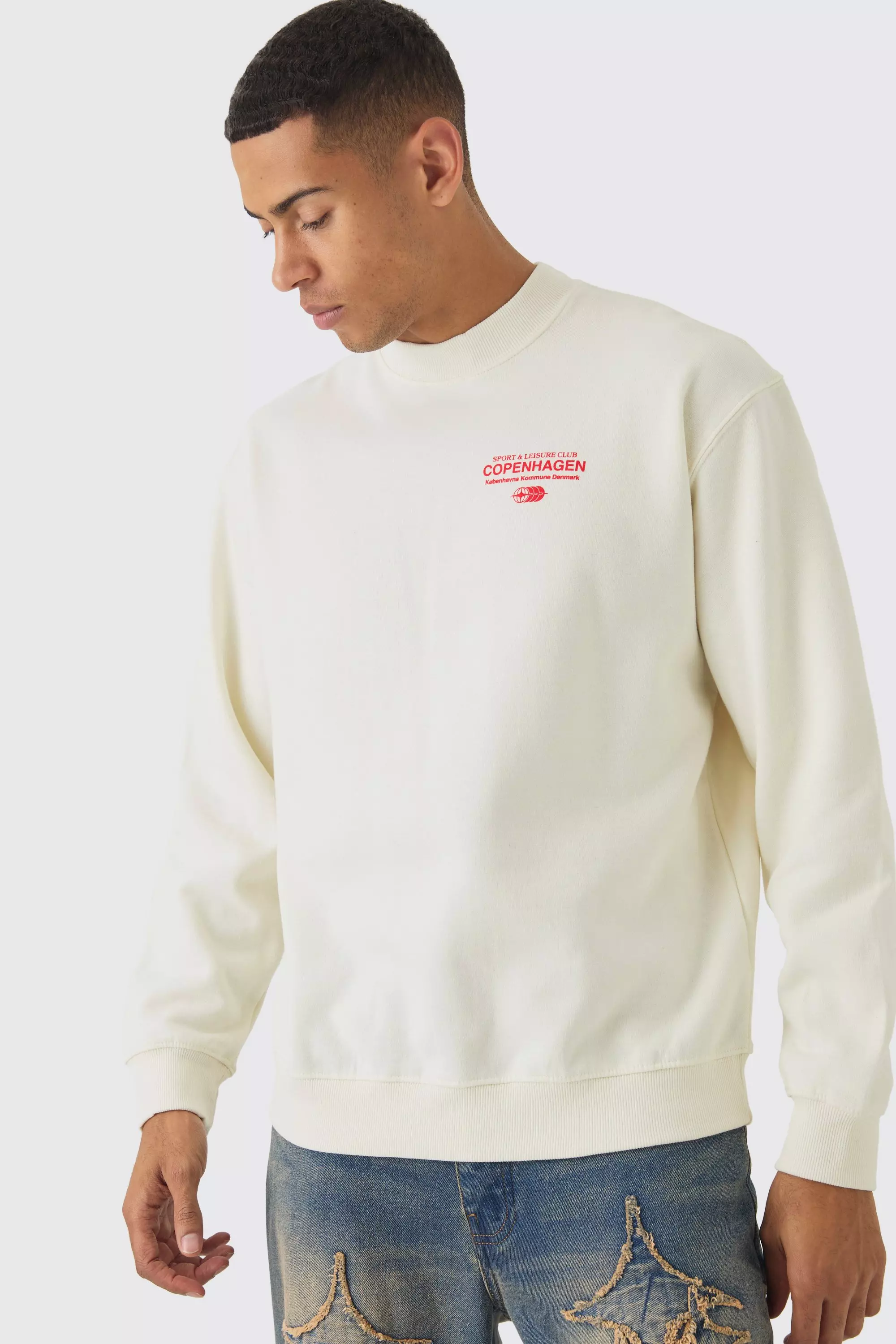 Sweat oversize à imprimé Copenhagen, Ecru autre image
