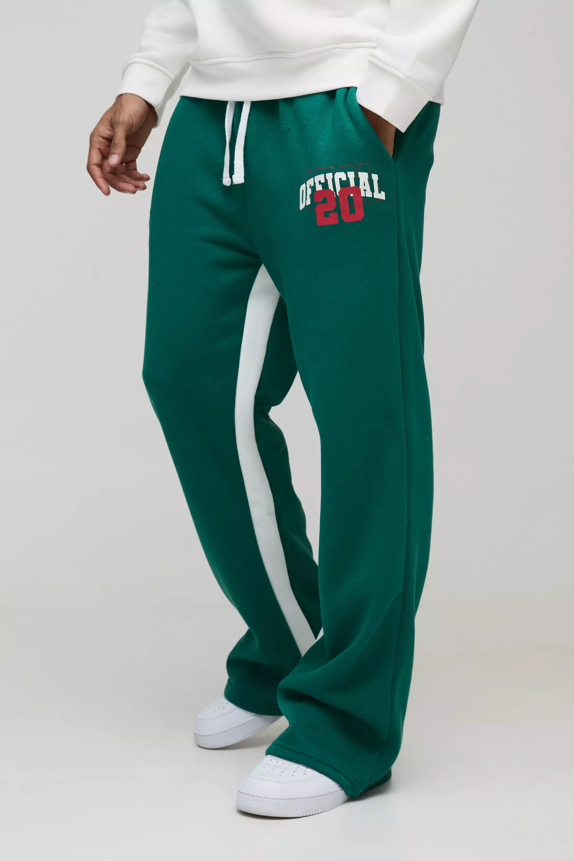Distressed jogger sweatpants hotsell