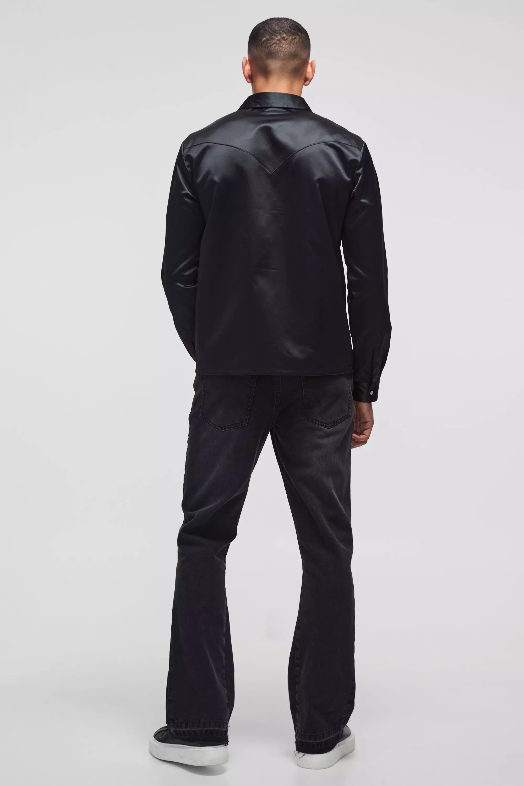 Zerrissene Slim-Fit Schlagjeans mit Acid-Waschung, Washed black alternatives Bild
