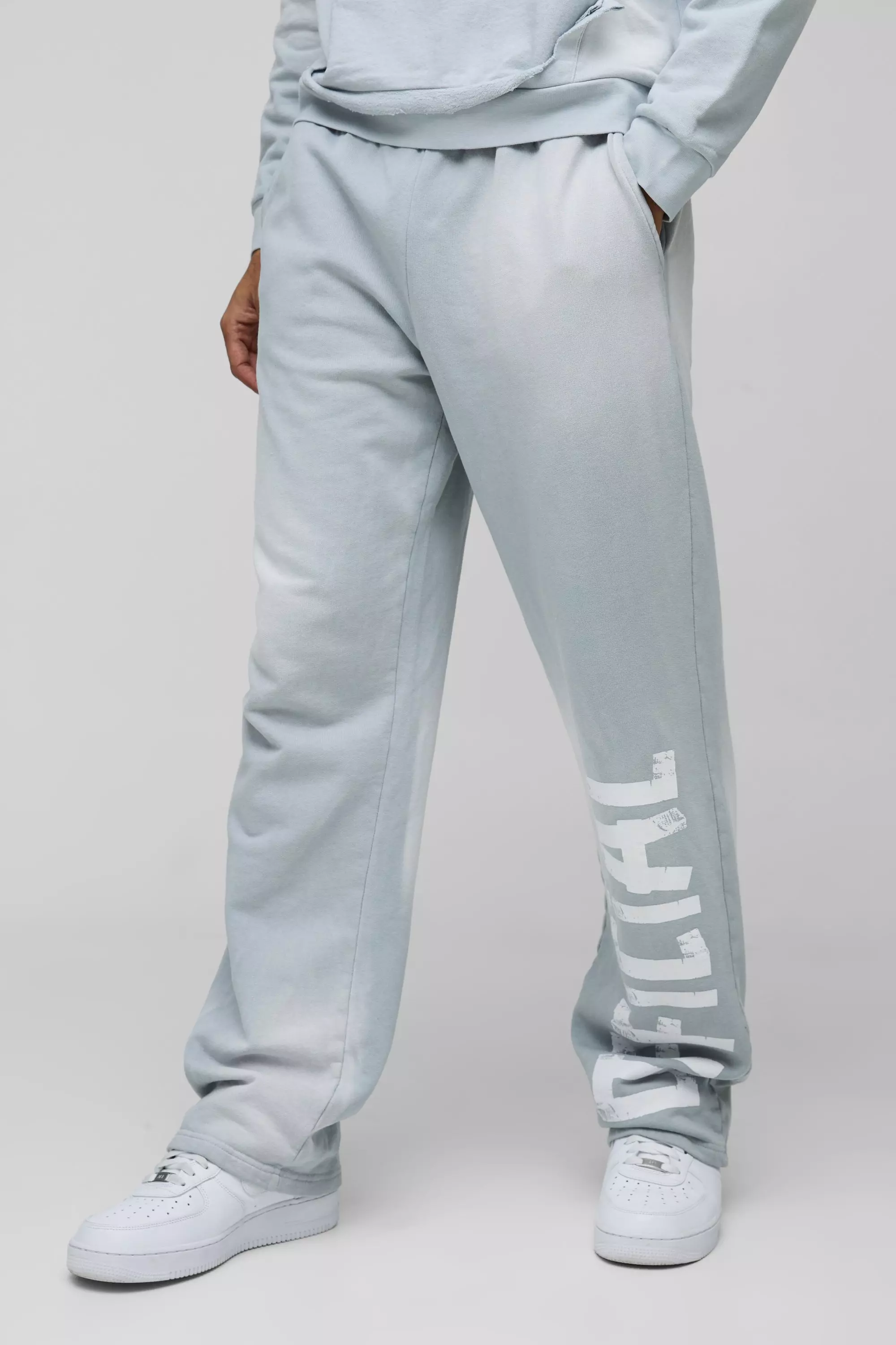 Light grey Relaxed Official Washed Distressed Pocket Jogger alternative image