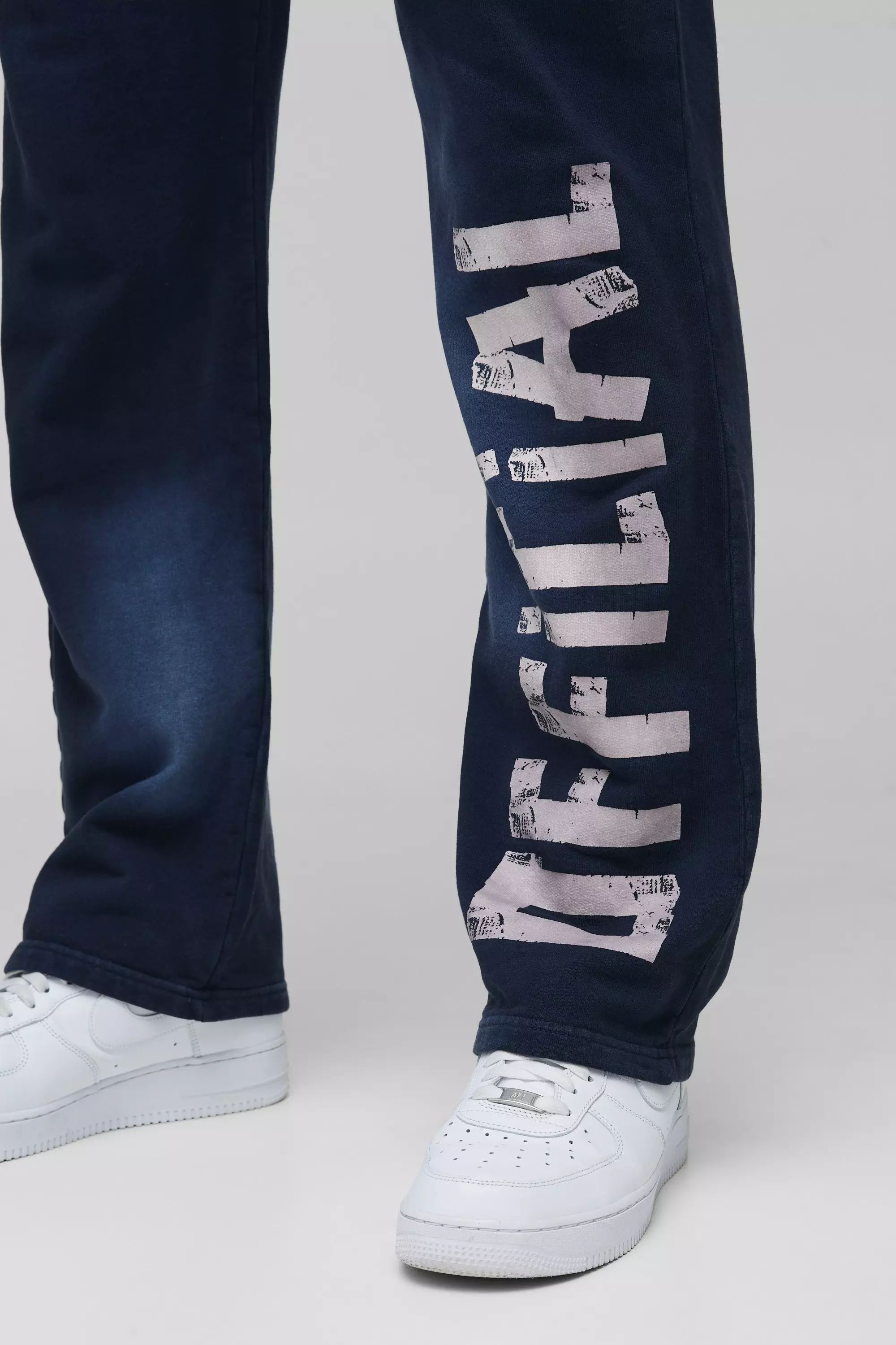 Navy Relaxed Official Washed Distressed Pocket Jogger alternative image
