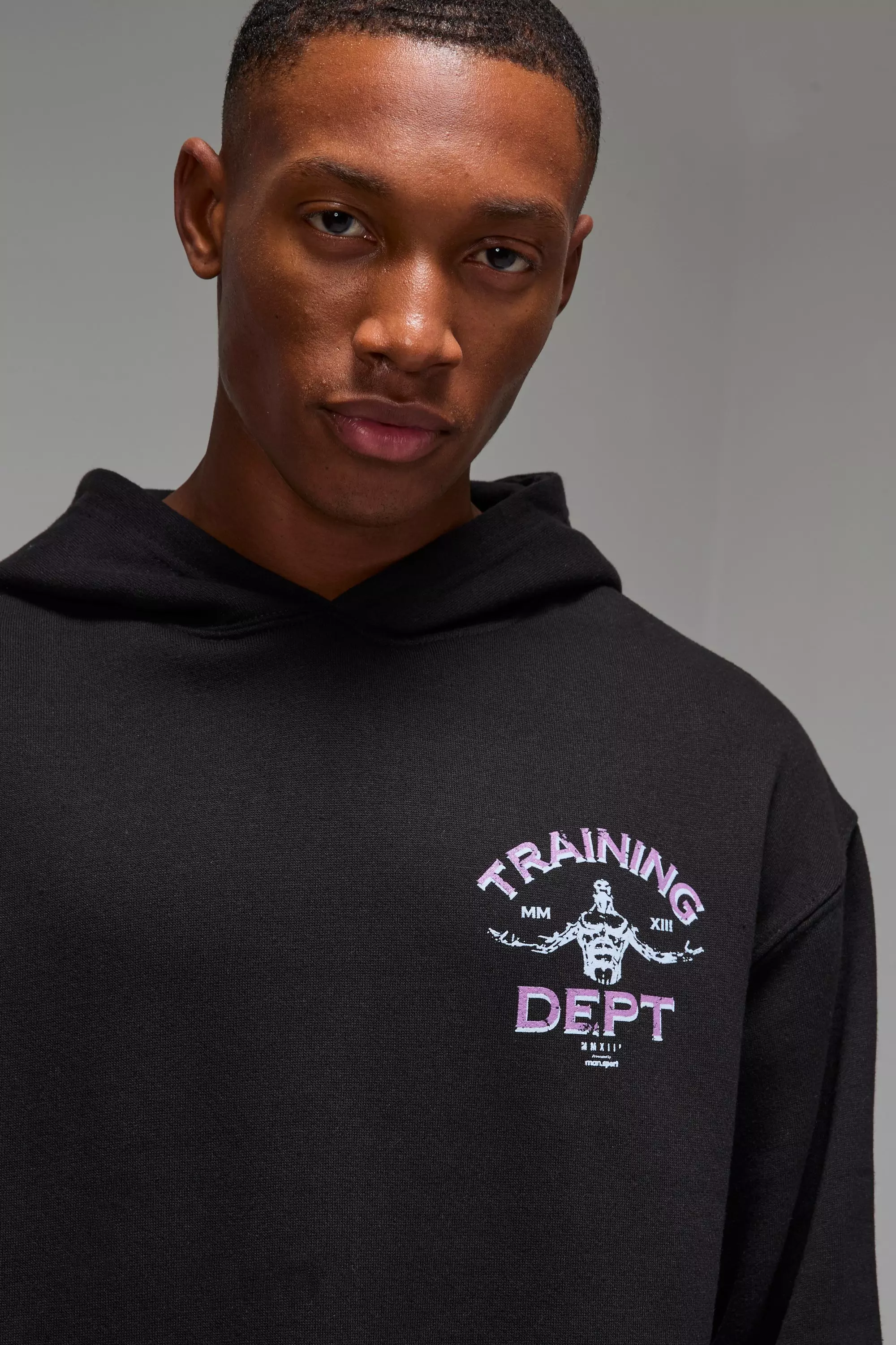 Man Active Training Dept Oversize Hoodie, Black alternatives Bild