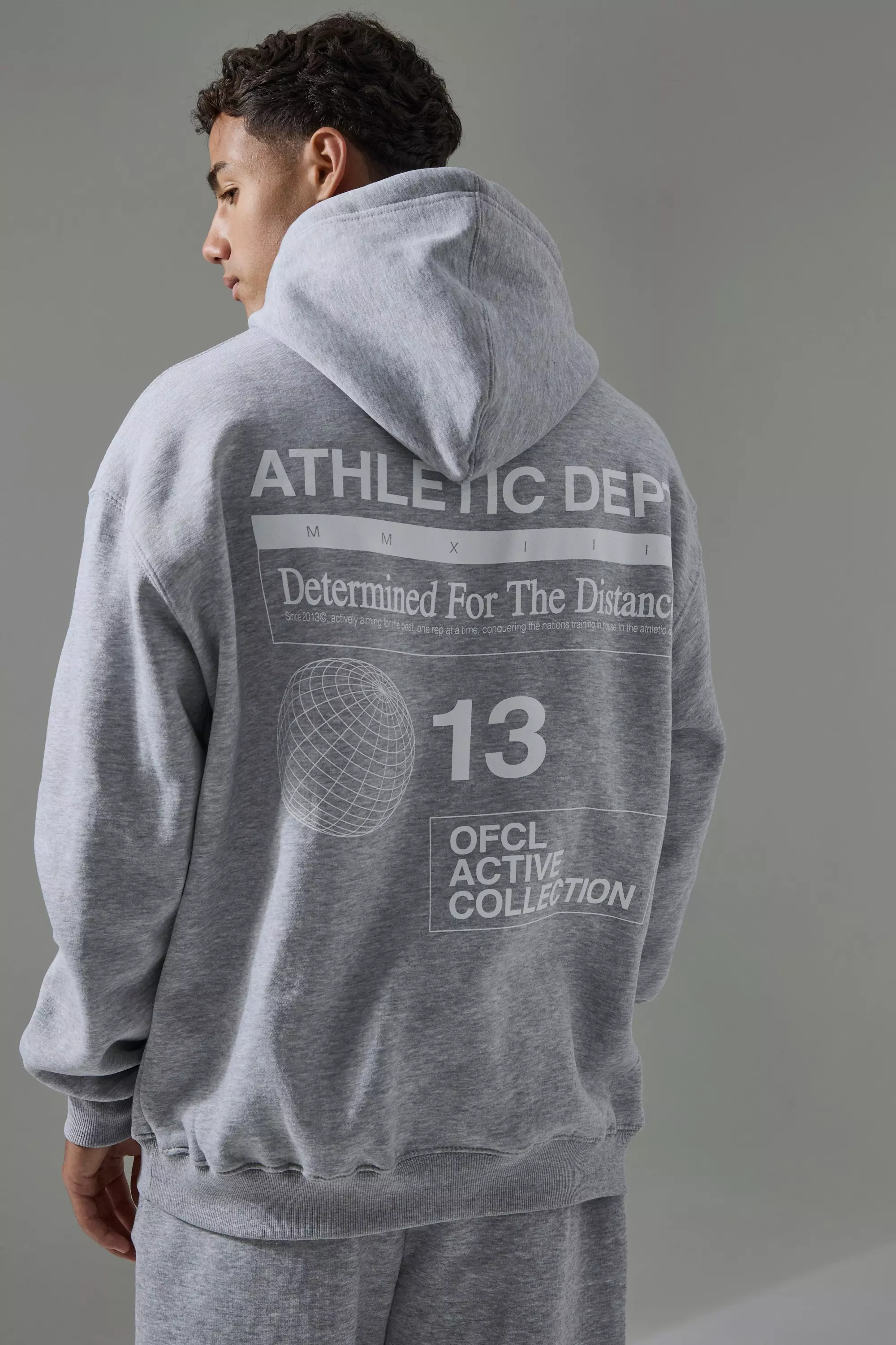 Grey Man Active Athletic Dept Oversized Hoodie