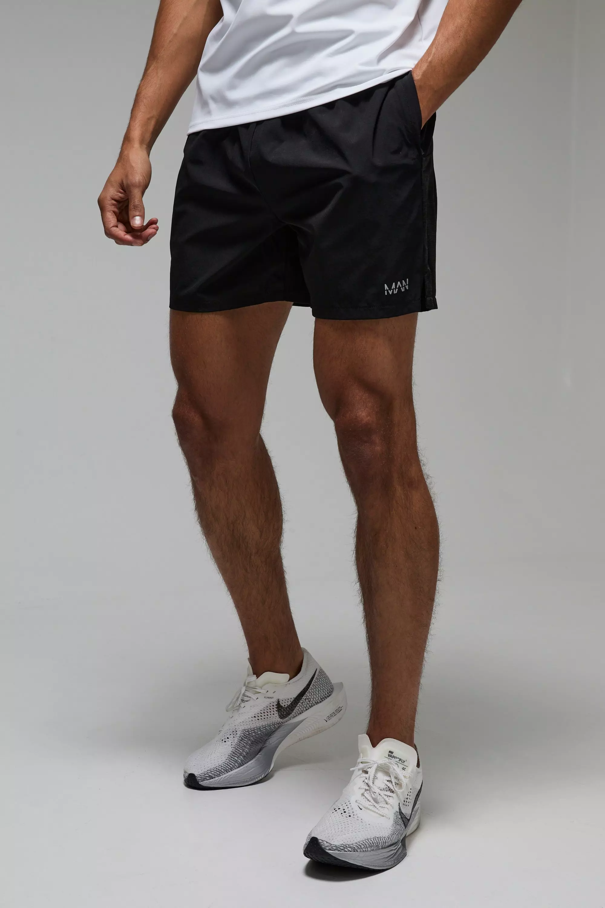 Black Man Active Stretch Woven 5inch Shorts