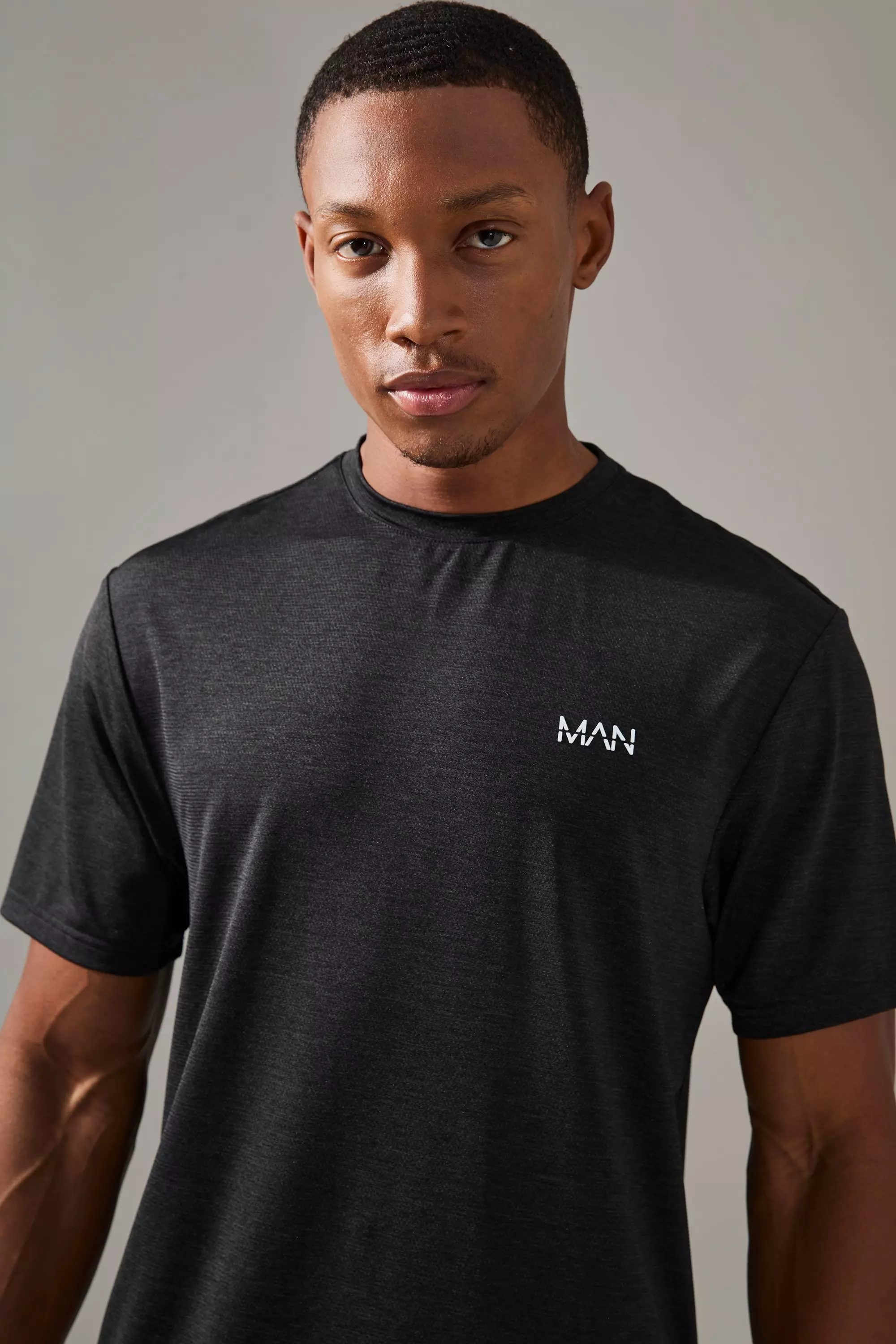 Black Man Active Breathable Marl Regular Fit T-shirt alternative image