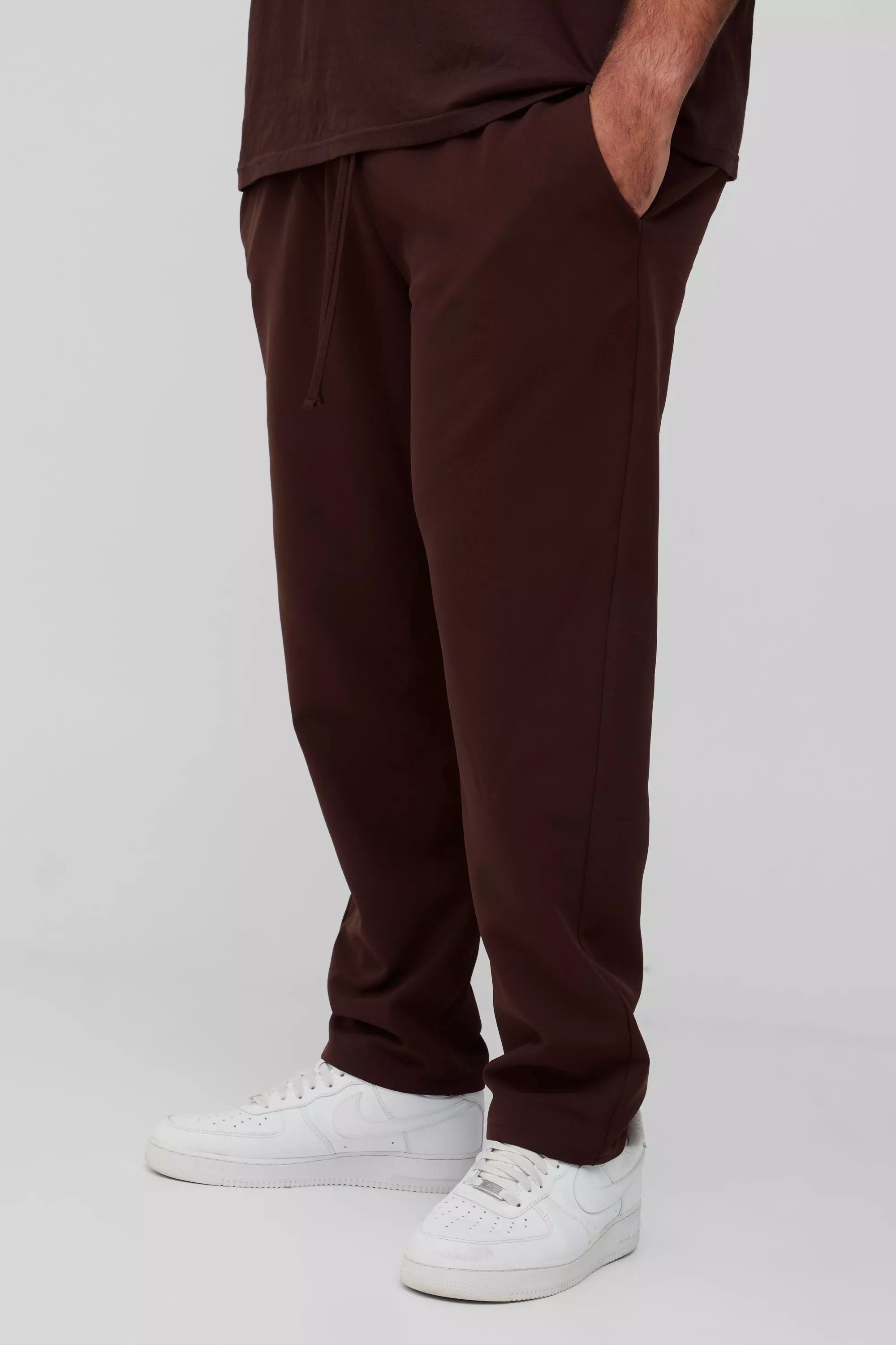 Chocolate Plus Stretch Woven Tapered Pants alternative image