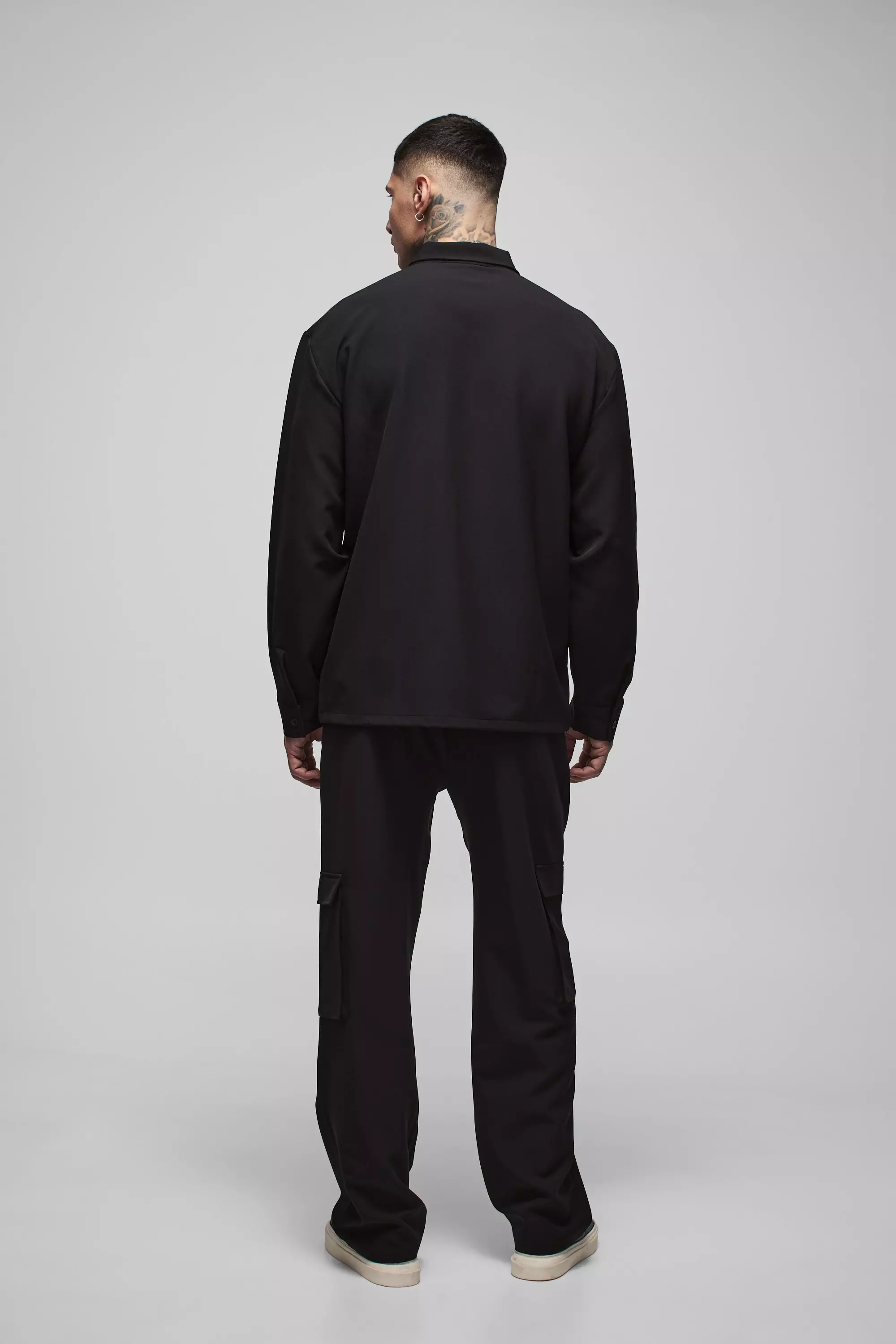Tall - Chemise oversize stretch, Black autre image