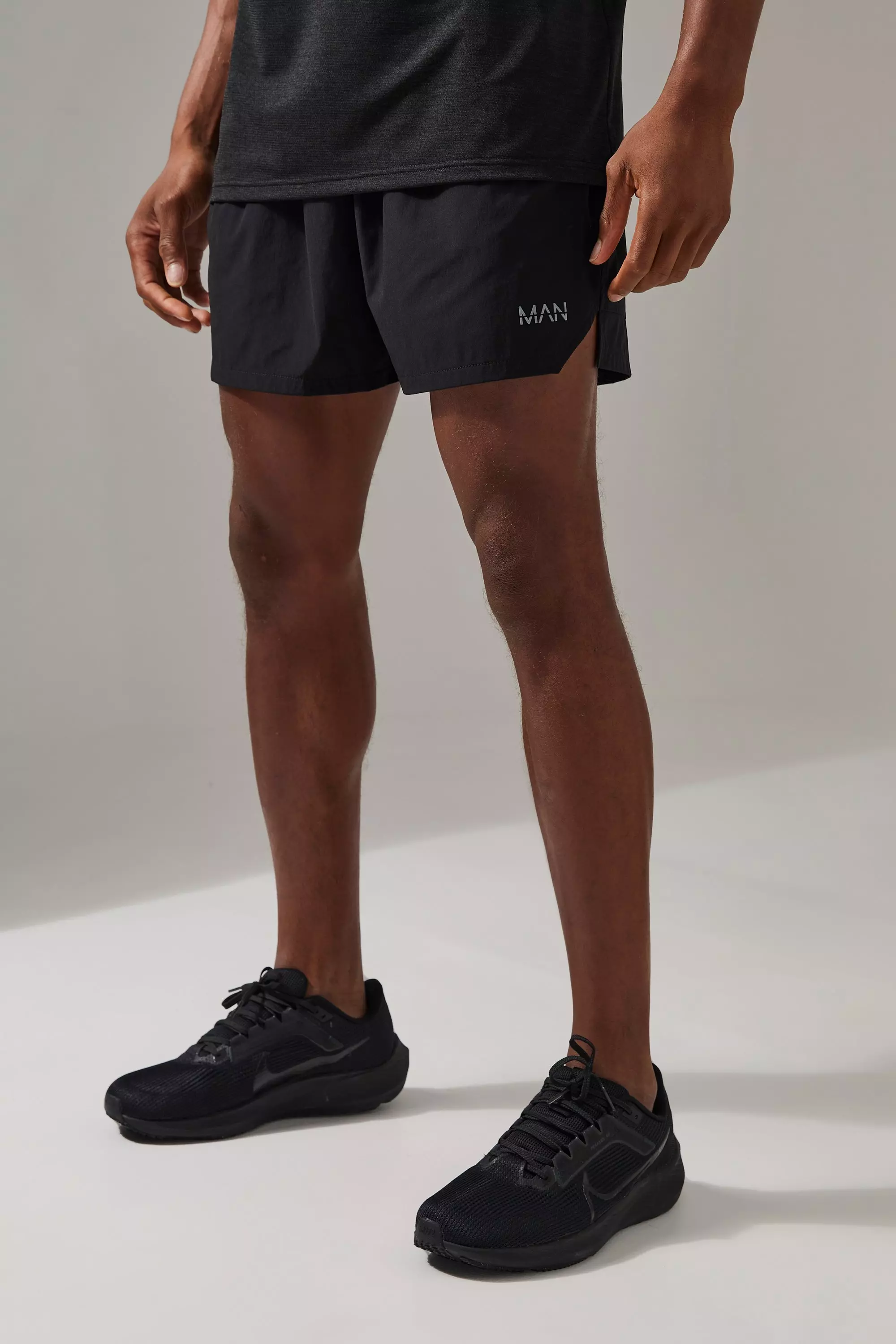 Black Man Active Logo 5inch Short