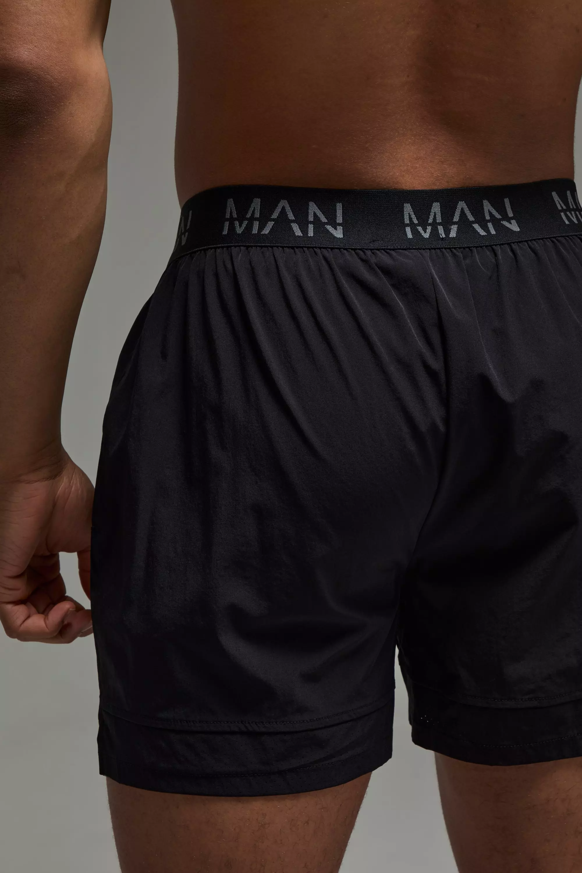 Pantaloncini Da 12 Cm Con Logo Man Active, Black immagine alternativa