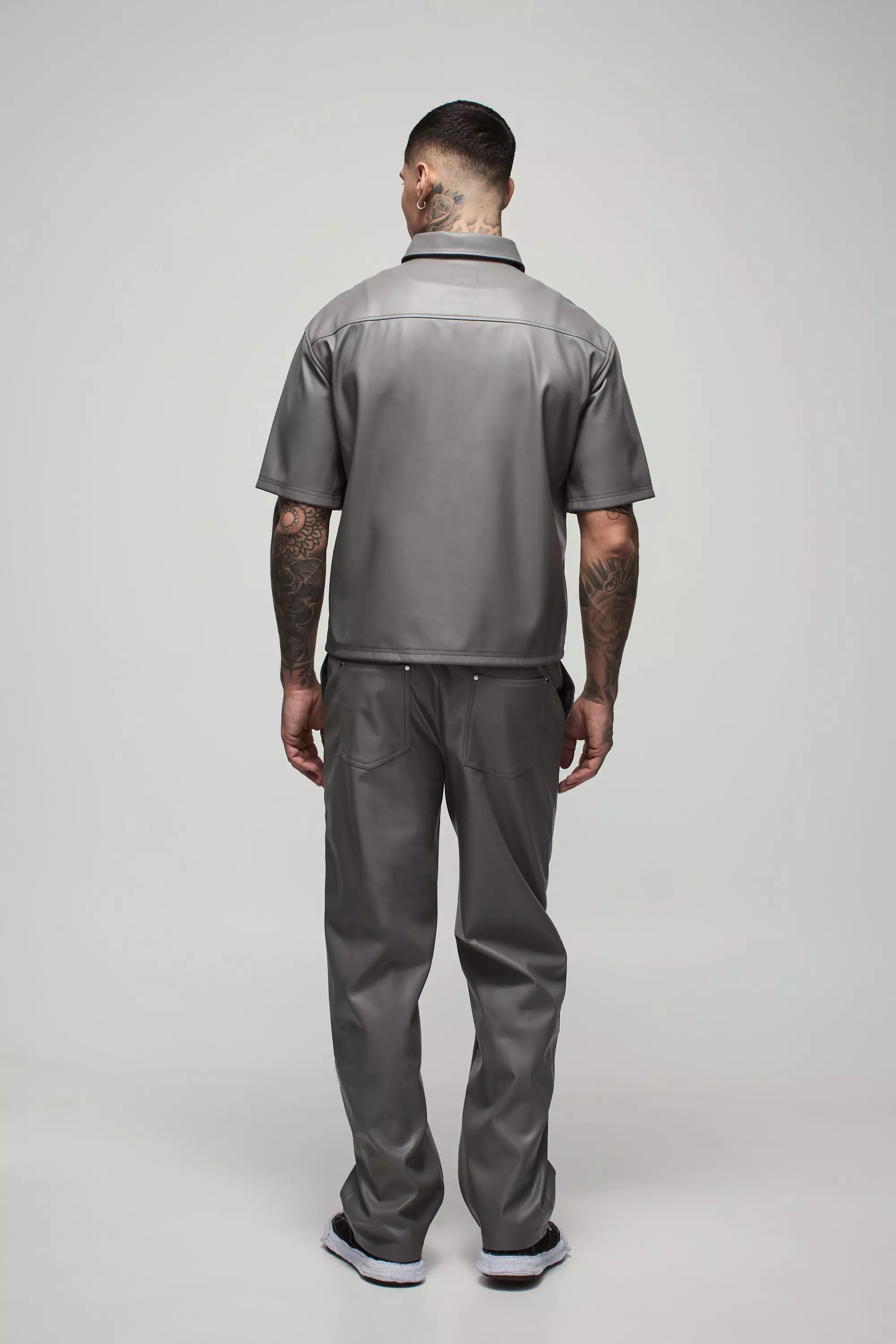 Tall - Chemise oversize synthétique, Grey autre image