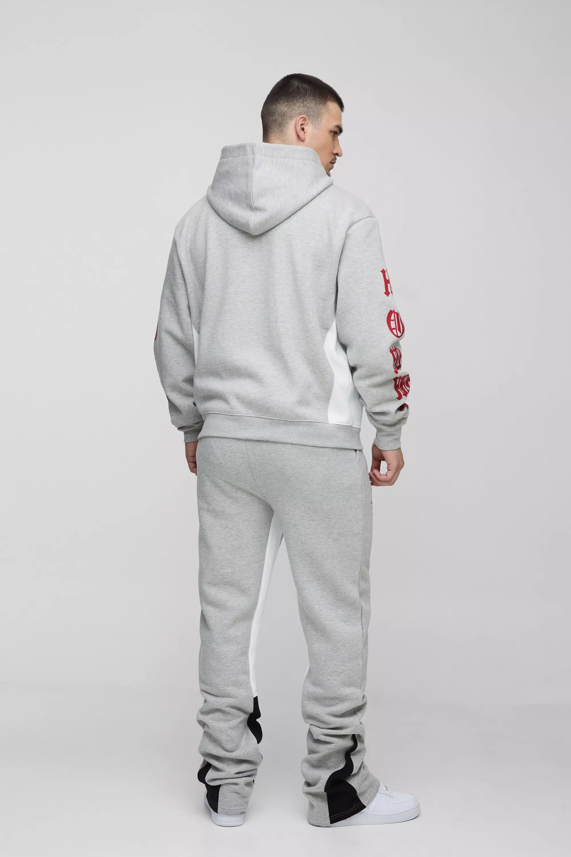 Grey Tall Slim Stacked Homme Gusset Joggers alternative image