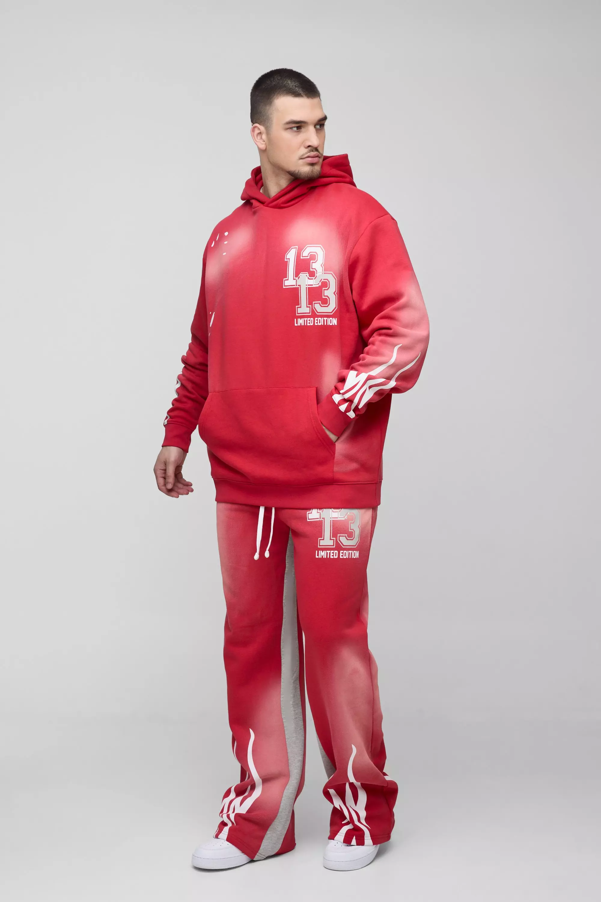 Boohooman all over print tracksuit deals