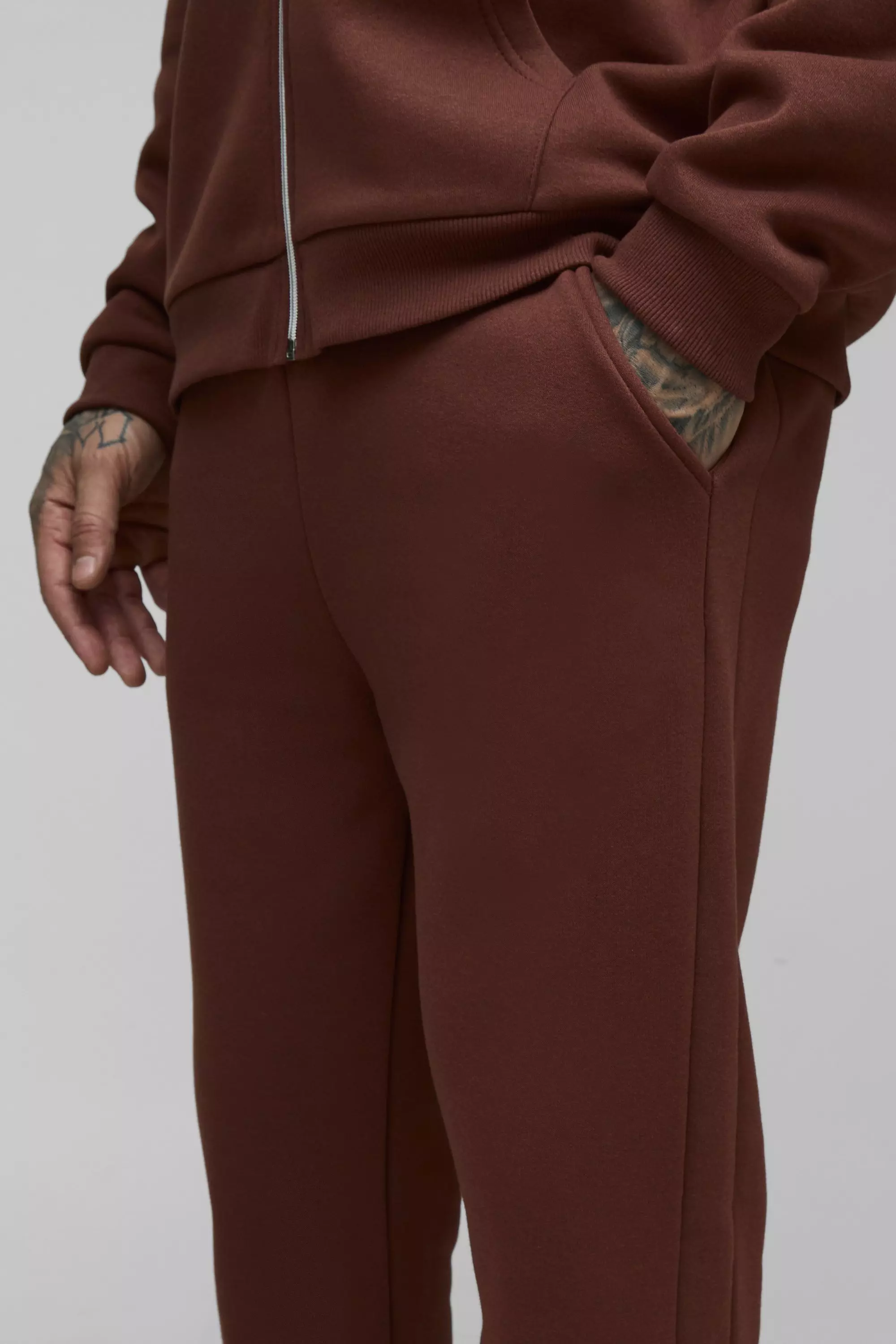 Chocolate Tall Relaxed Fit Gusset Joggers alternative image