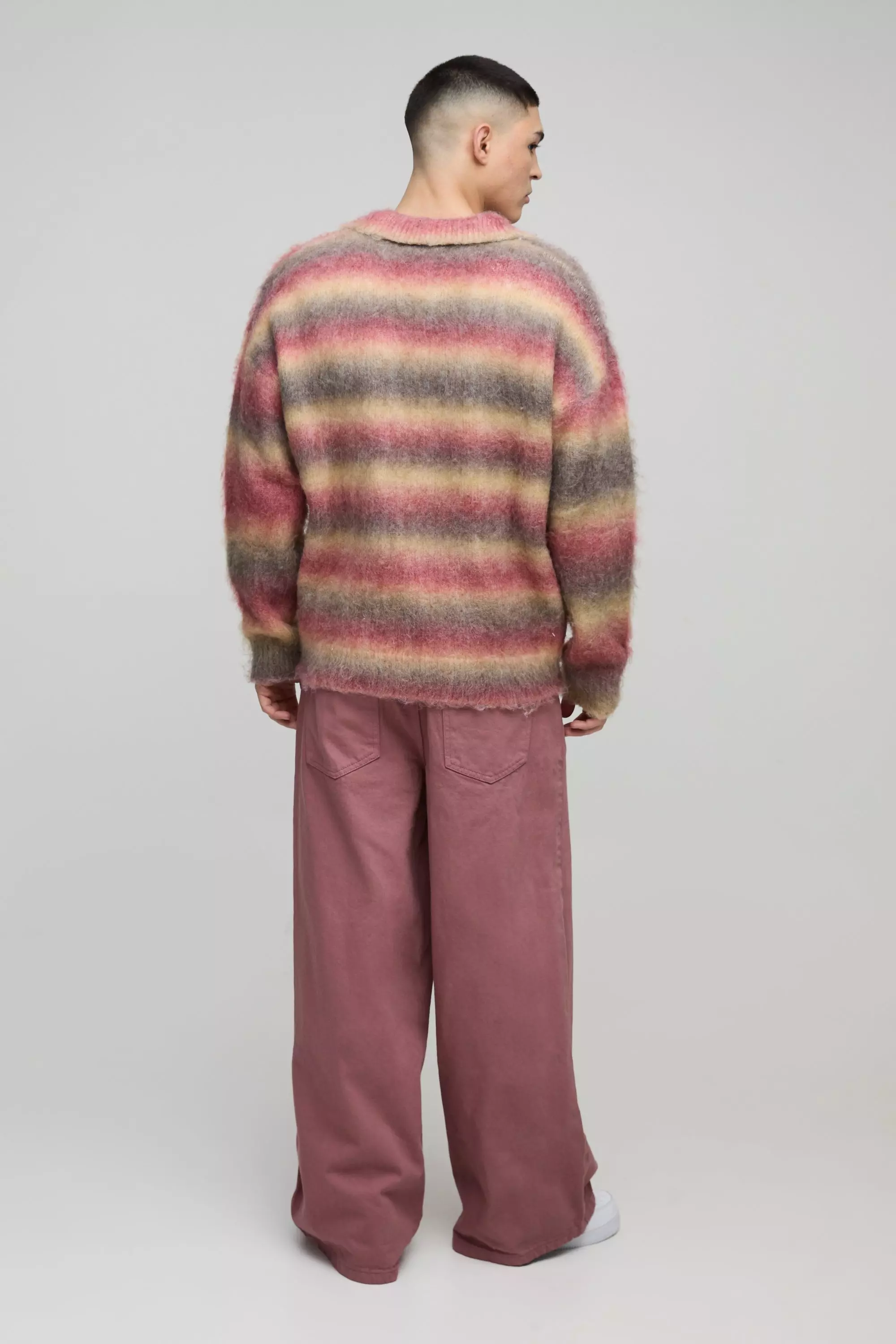 Mauve Extreem Baggy Gebleekte Jeans alternatieve afbeelding