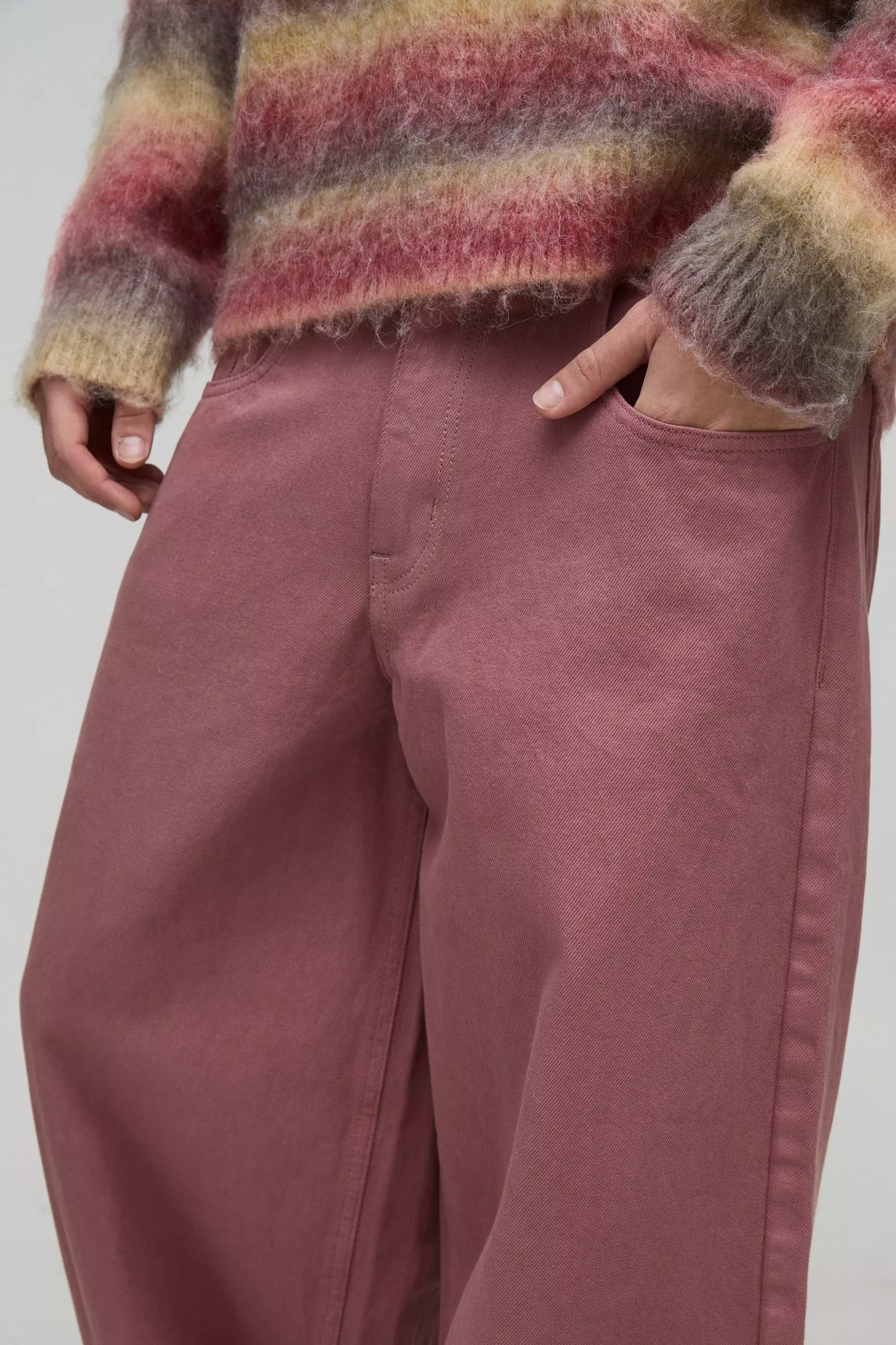 Mauve Extreem Baggy Gebleekte Jeans alternatieve afbeelding