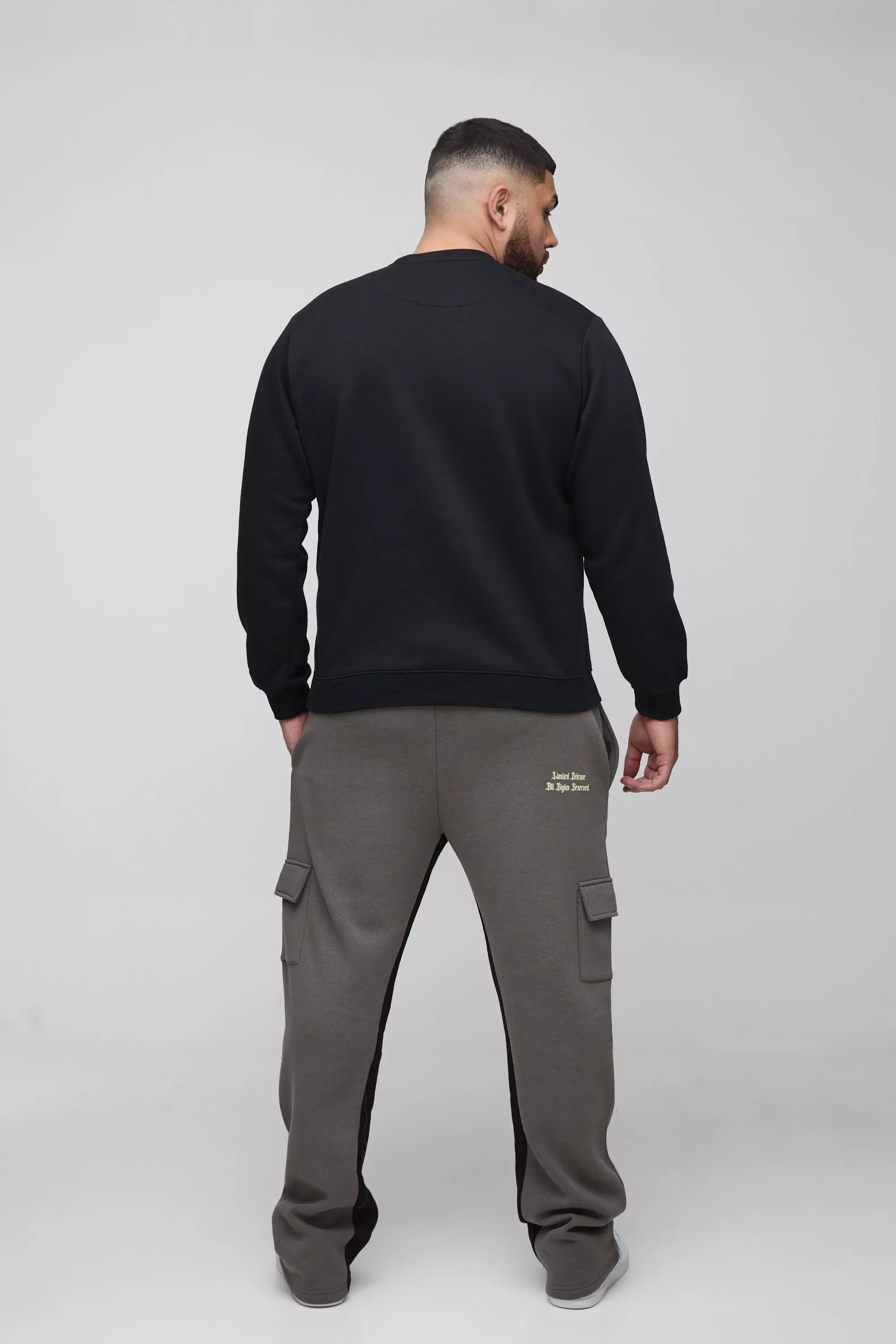 Grande taille - Jogging cargo - Official, Charcoal autre image