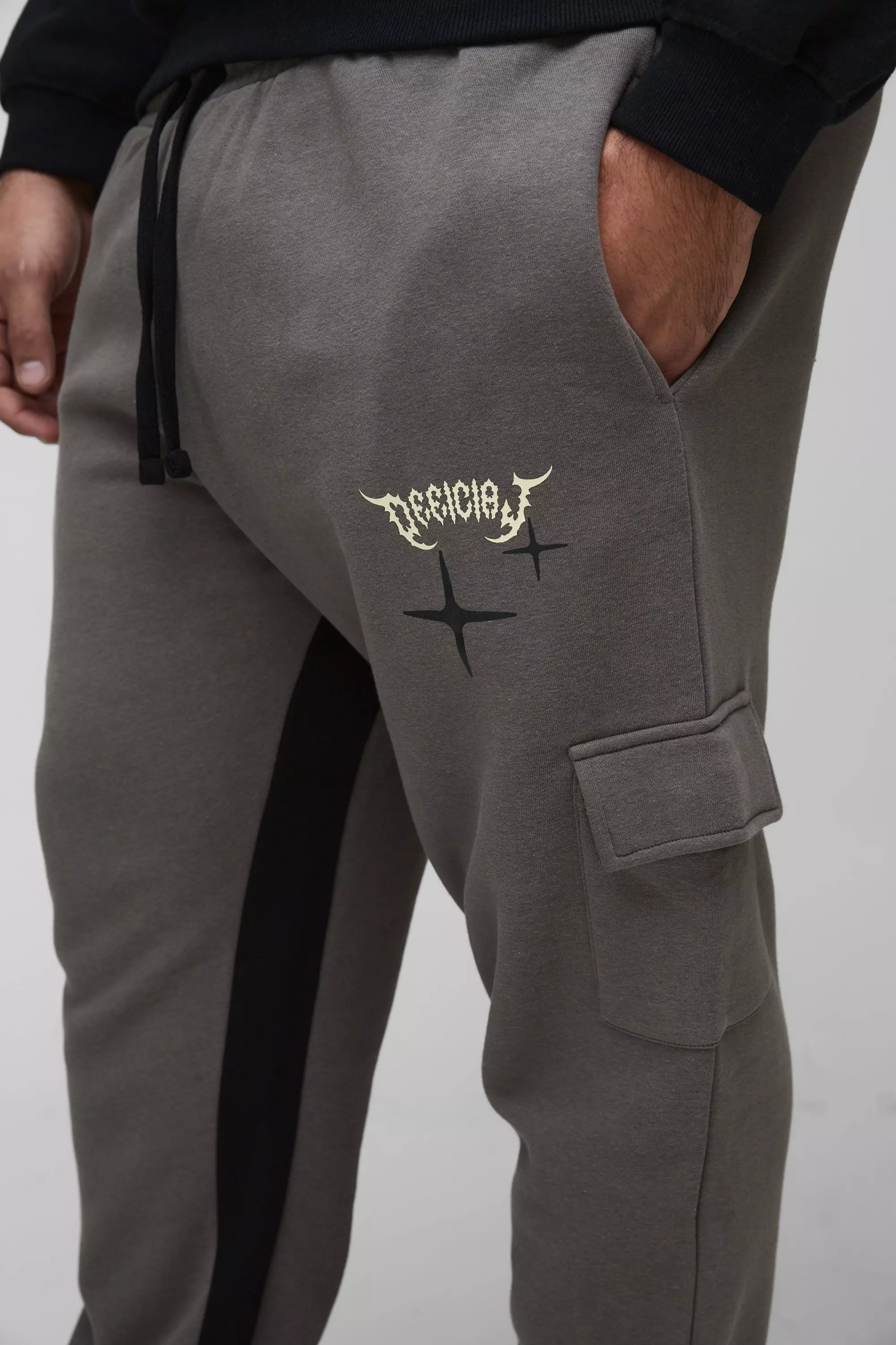 Grande taille - Jogging cargo - Official, Charcoal autre image