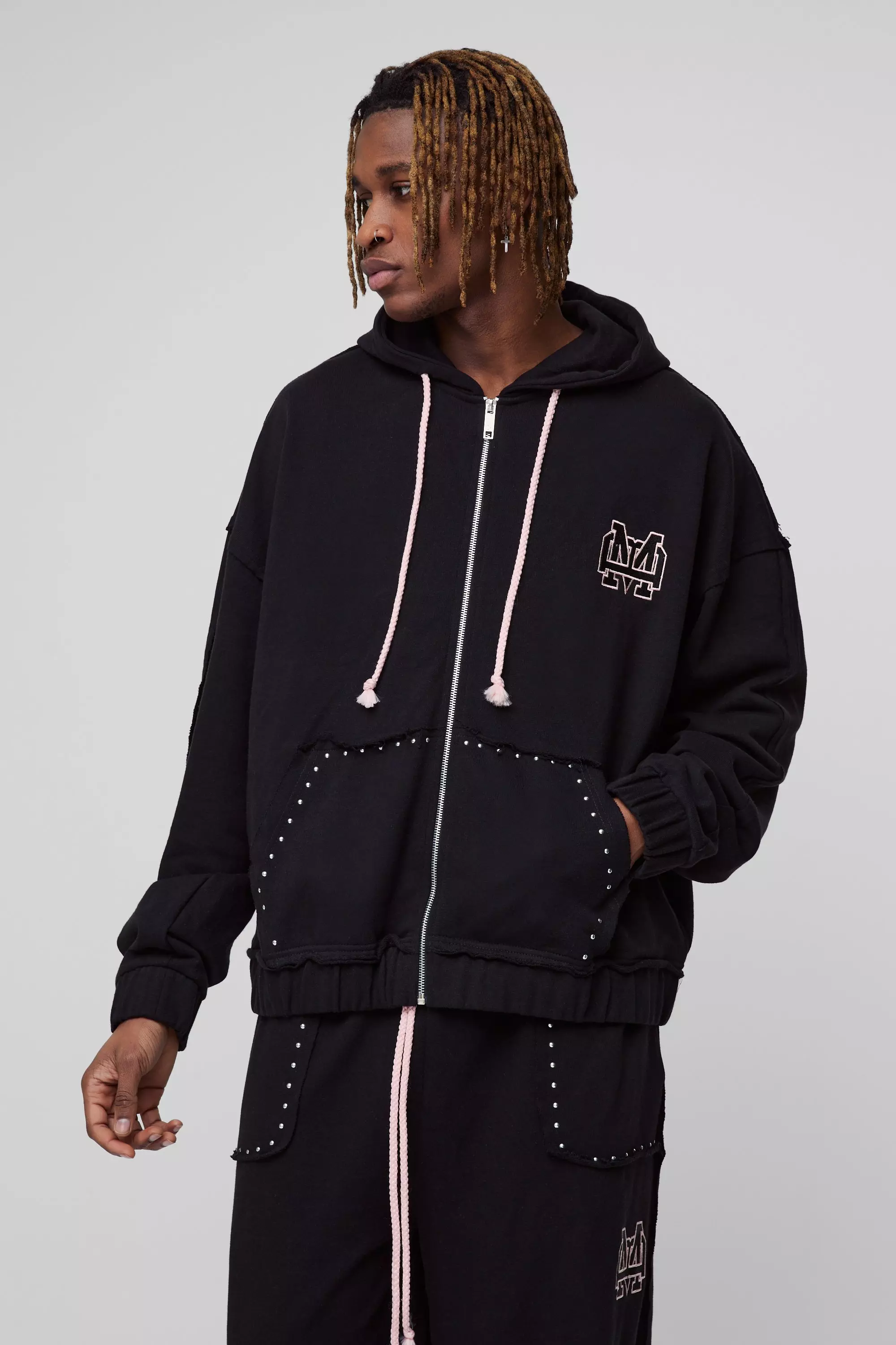 Tall - Survêtement oversize zippé, Black autre image