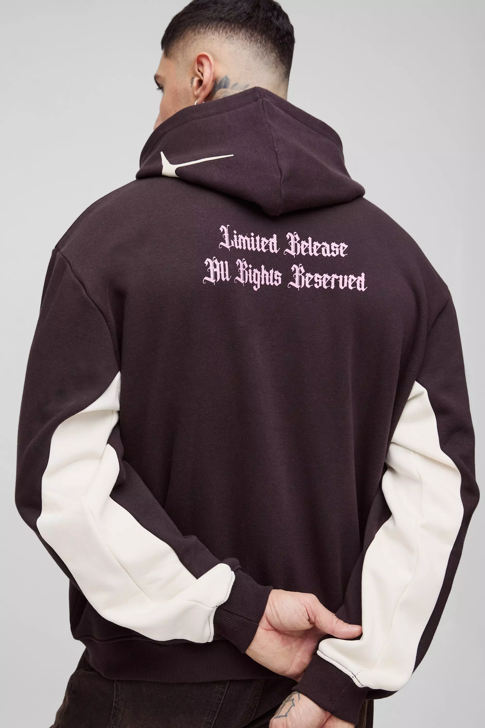 Tall - Sweat à capuche oversize zippé - Official, Chocolate autre image