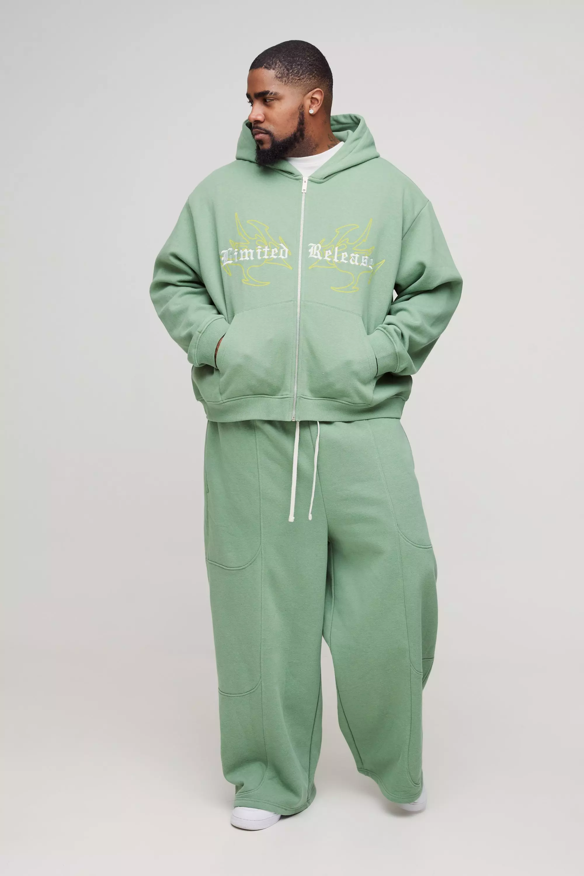 COZY WORLDWIDE BBY TECHBOI 3 LAYER NYLON TRACKSUIT関税送料込 Plus Oversized Boxy Seam Detail Limited Hooded Wide Fit