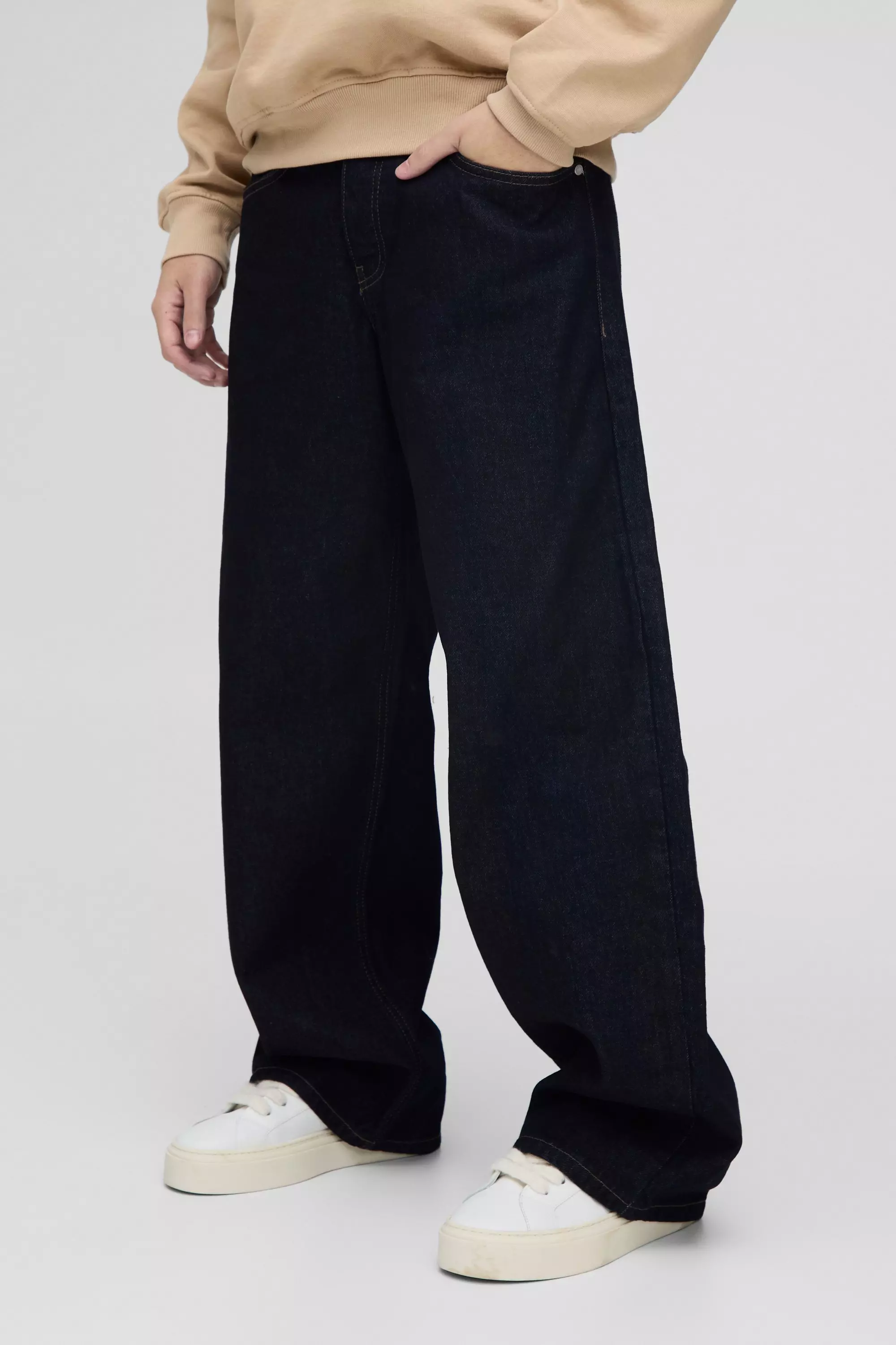 Baggy Rigid Raw Indigo Jeans alternative image