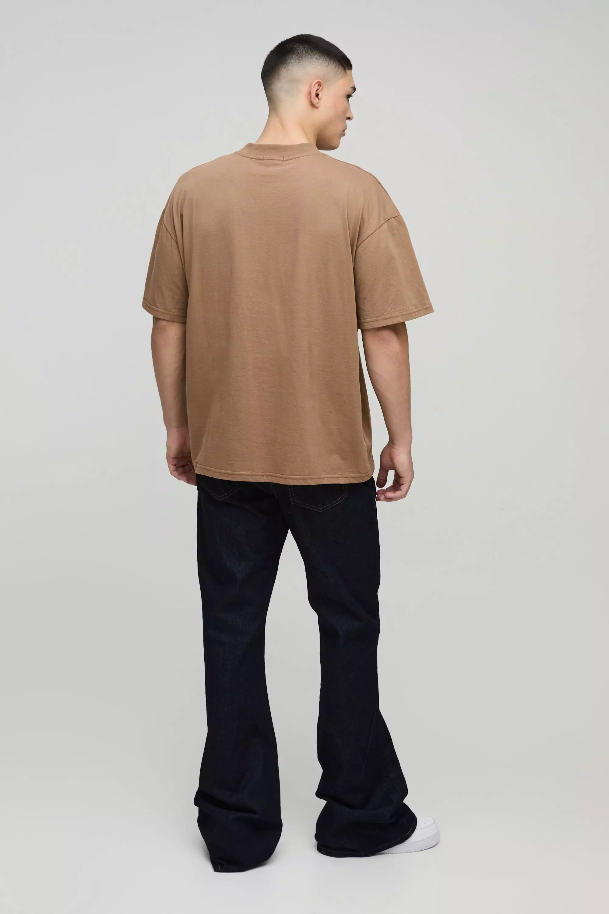 Relaxed Stacked Flared Rigid Raw Indigo Jeans alternative image