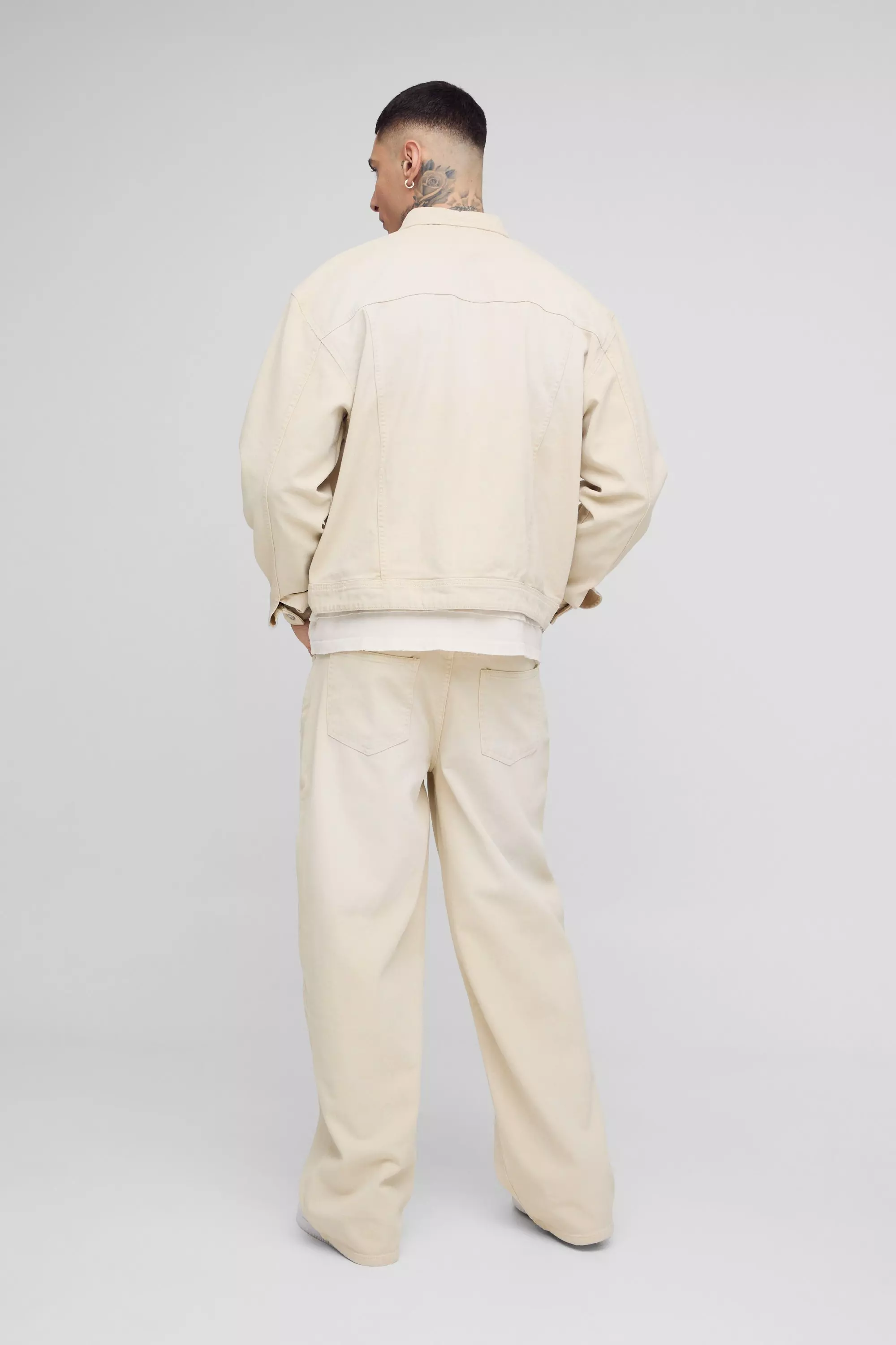 Tall kastige Oversize Jeansjacke, Stone alternatives Bild