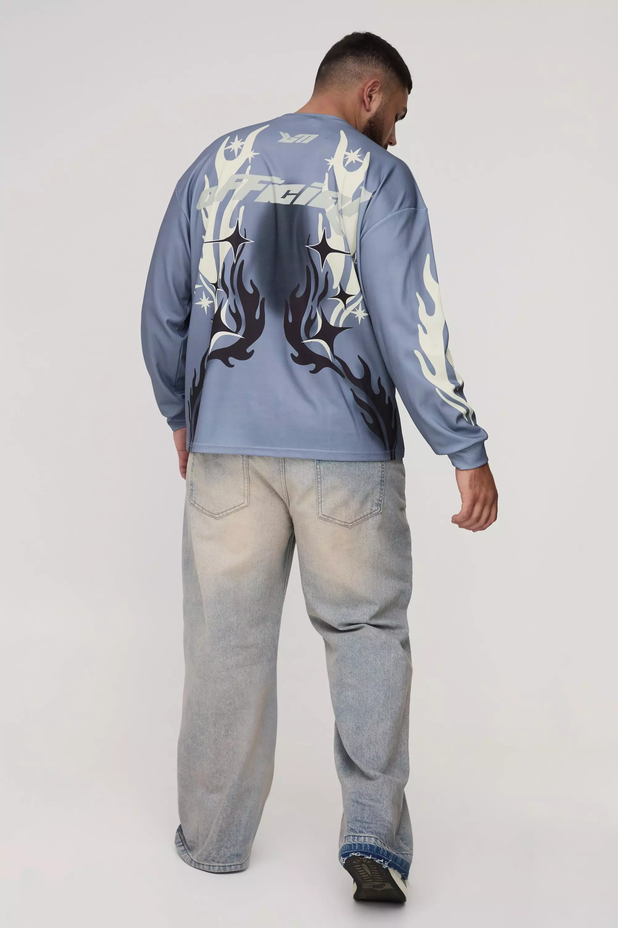 Plus Stonewash Rigid Flared Jeans alternative image
