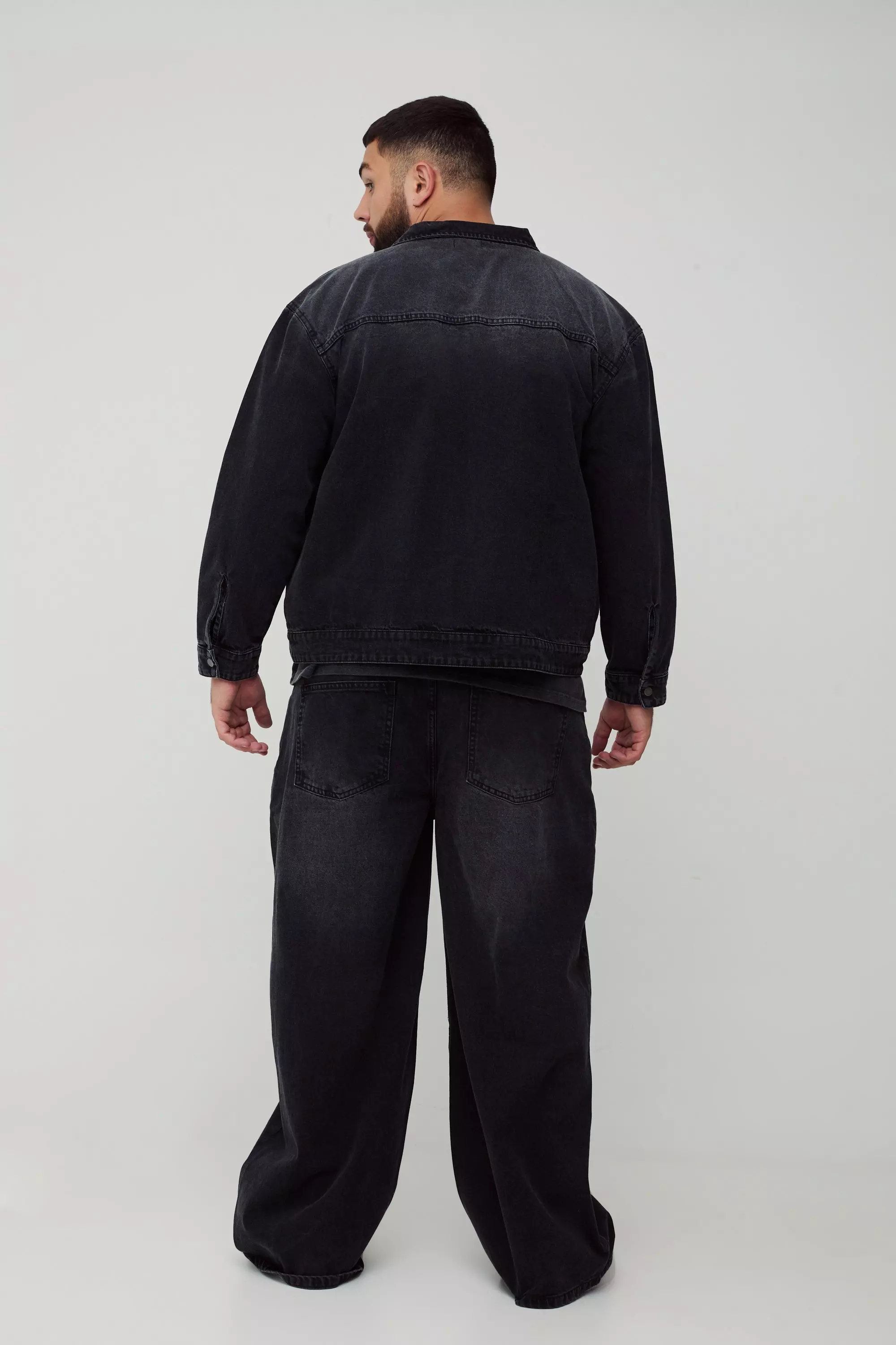 Plus Tinted Wash Baggy Jeans