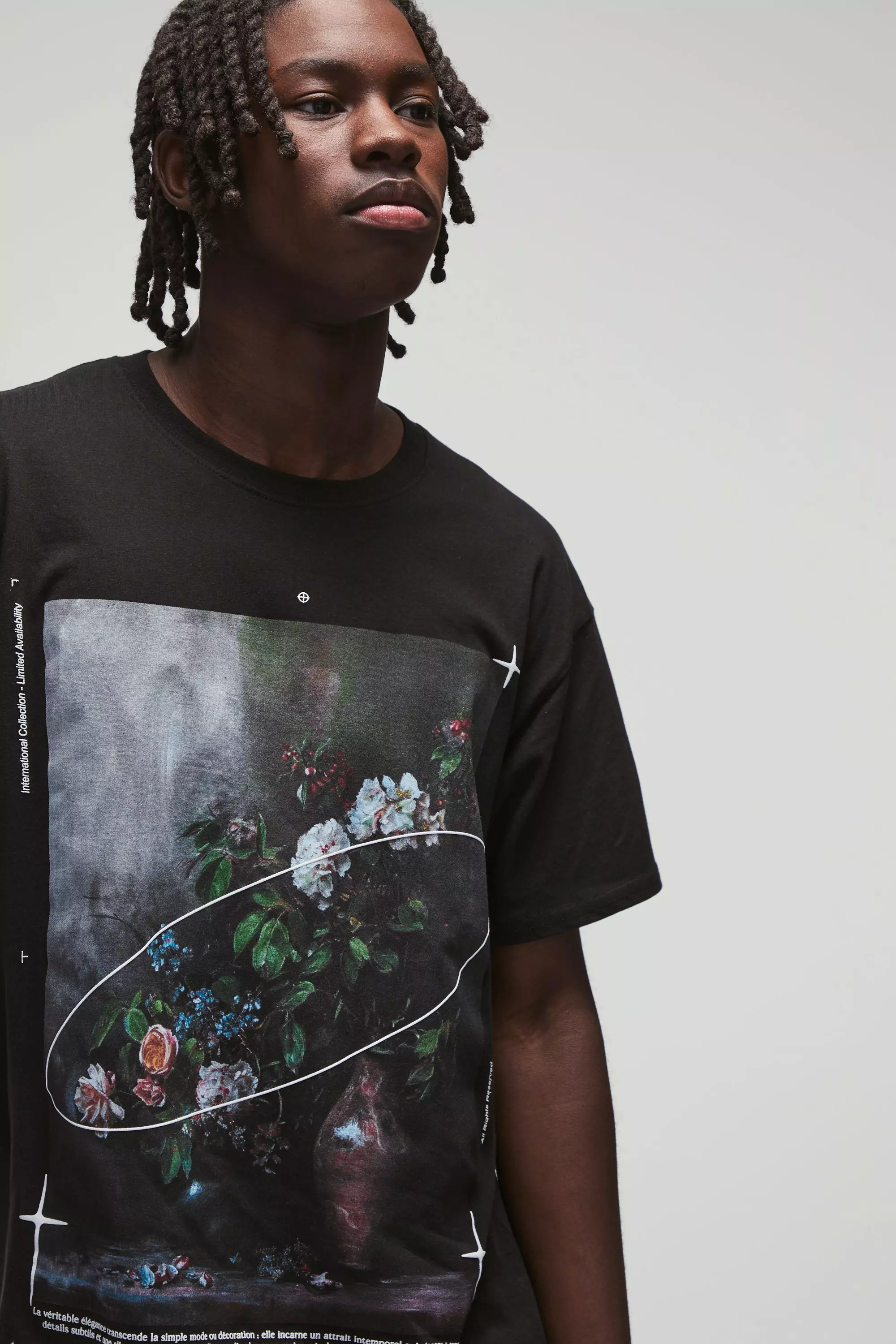 Oversized Floral Print T Shirt boohooMAN USA