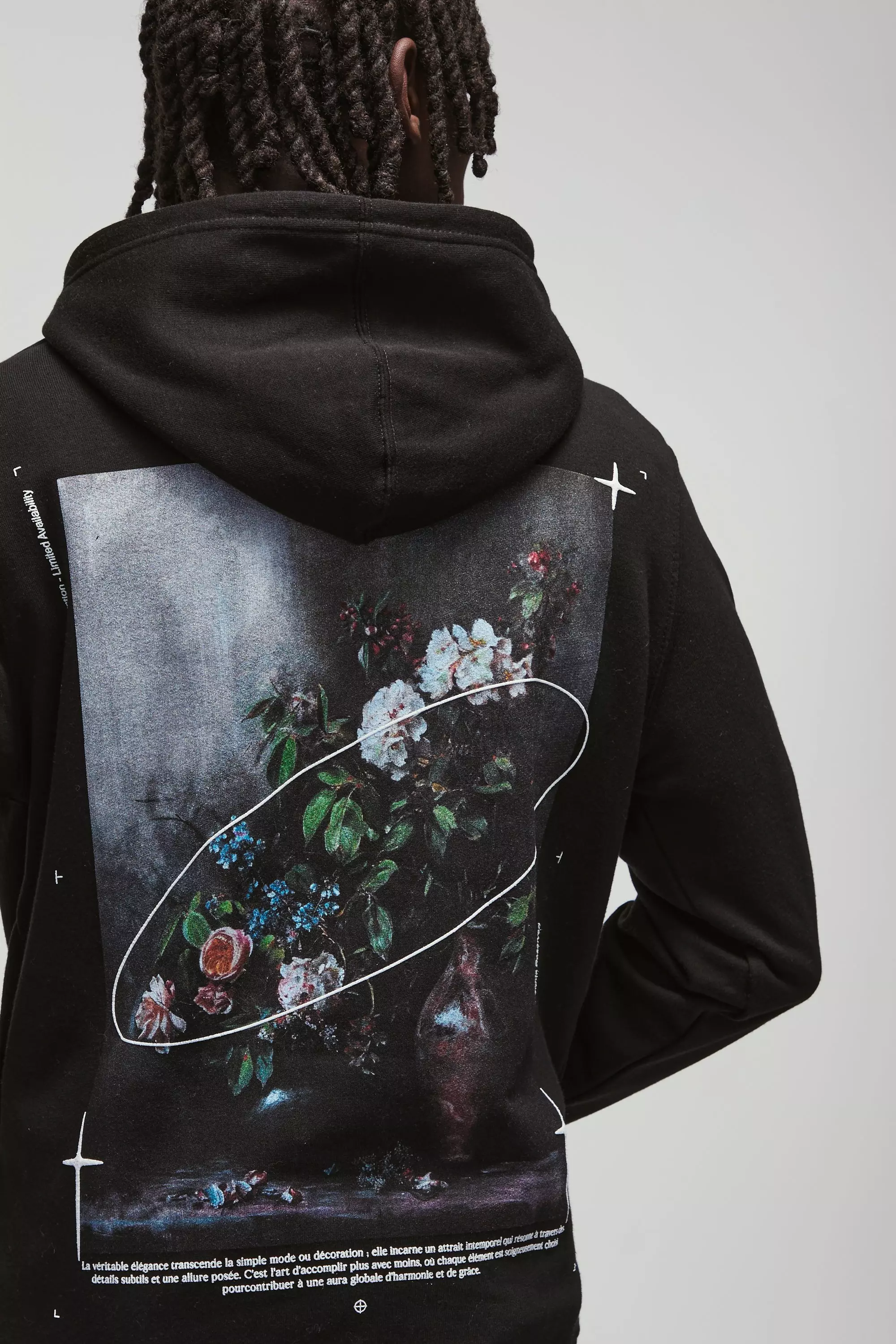 Floral Graphic Print Hoodie boohooMAN UK